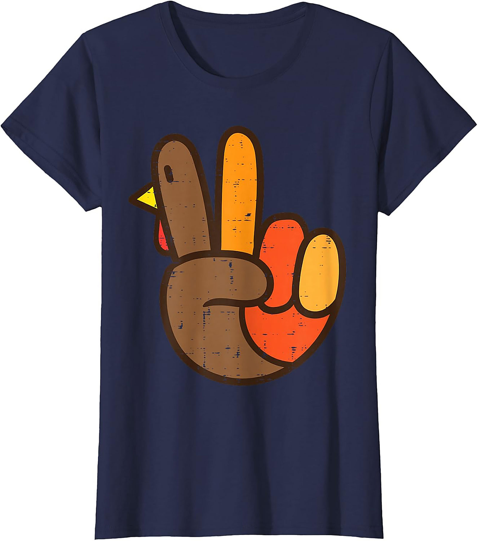 Funny Turkey Peace Sign T-shirt | Thanksgiving Graphic Tee