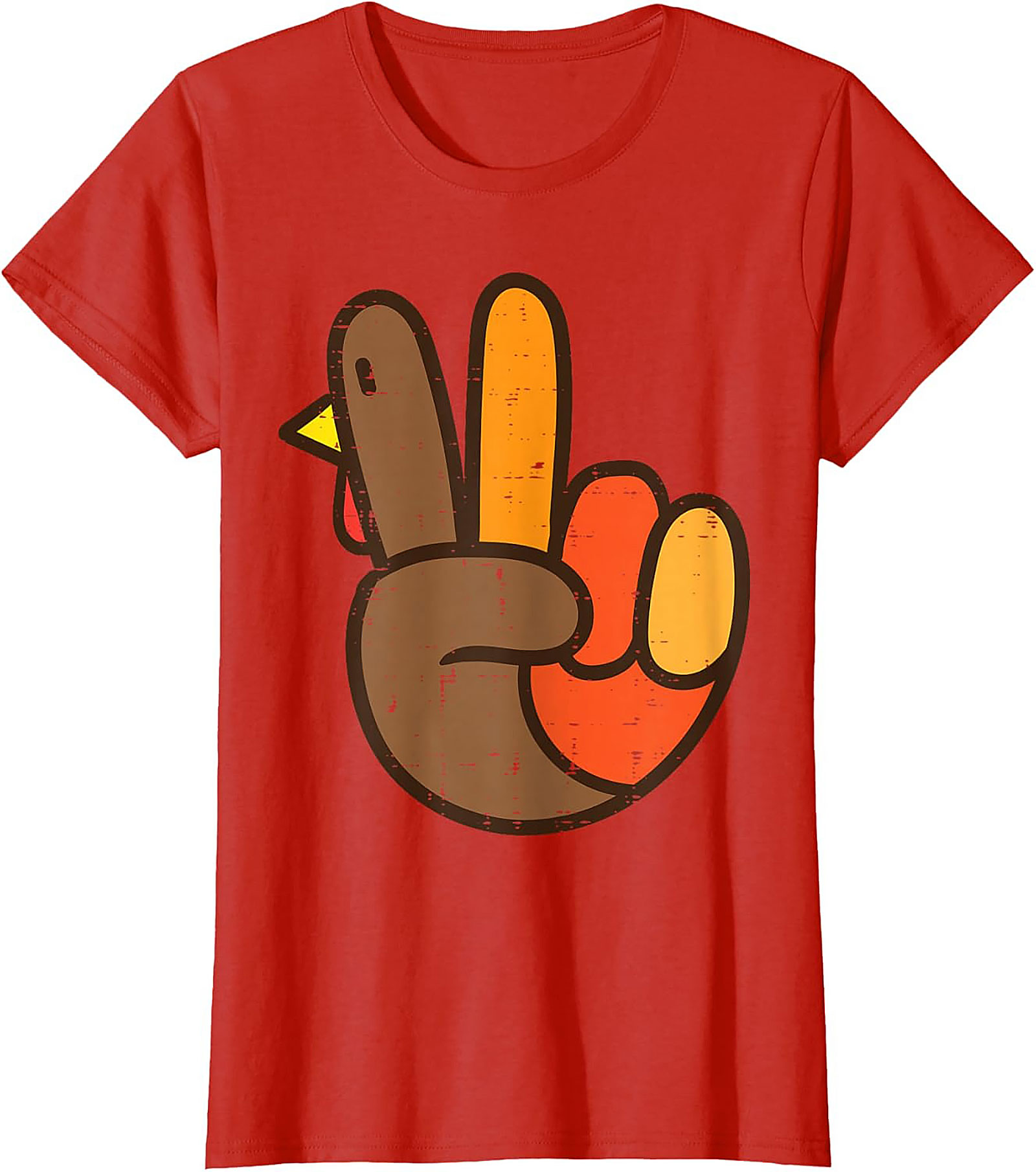 Funny Turkey Peace Sign T-shirt | Thanksgiving Graphic Tee