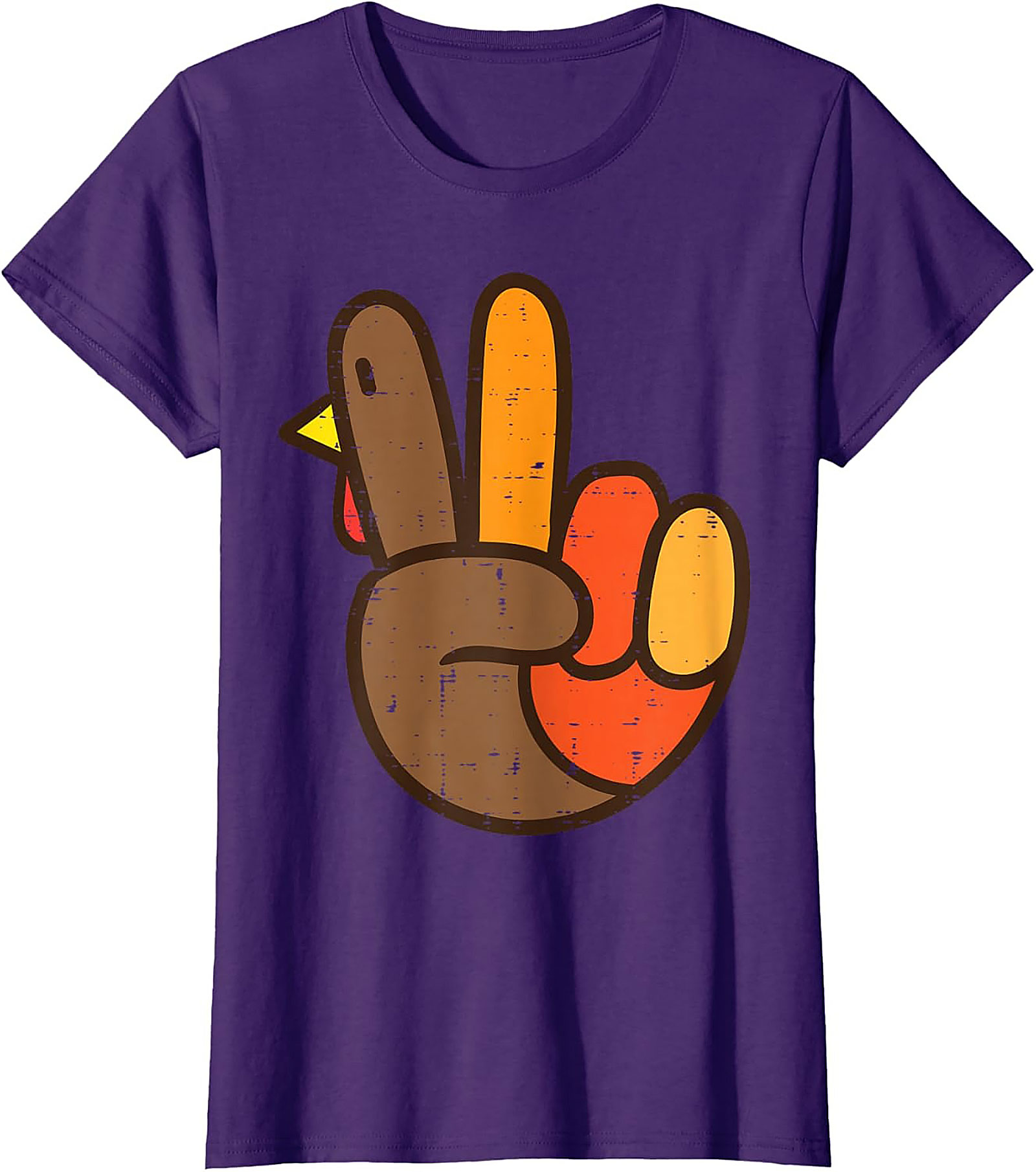Funny Turkey Peace Sign T-shirt | Thanksgiving Graphic Tee