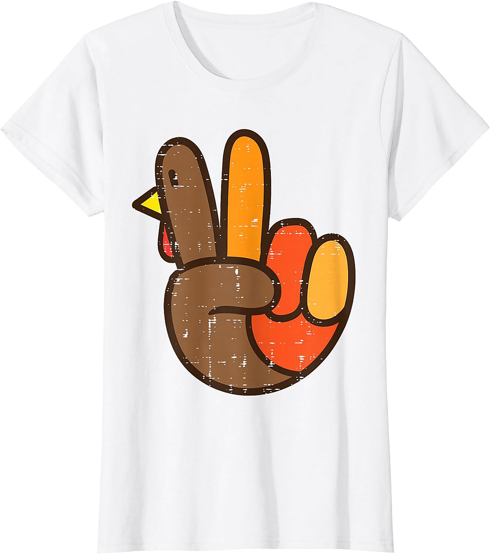 Funny Turkey Peace Sign T-shirt | Thanksgiving Graphic Tee