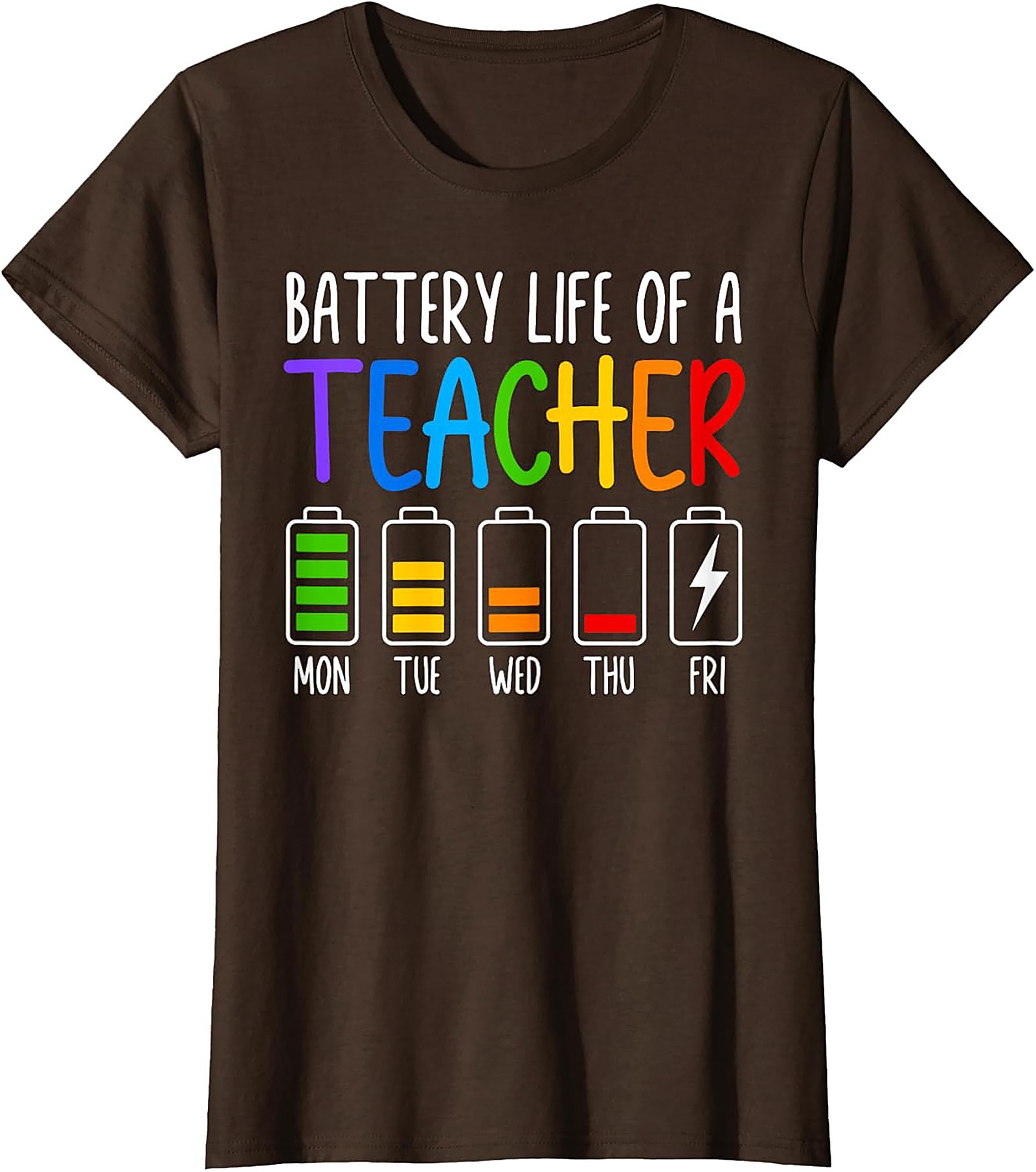 Teacher Battery Life Graphic Tee Funny Teacher Shirt