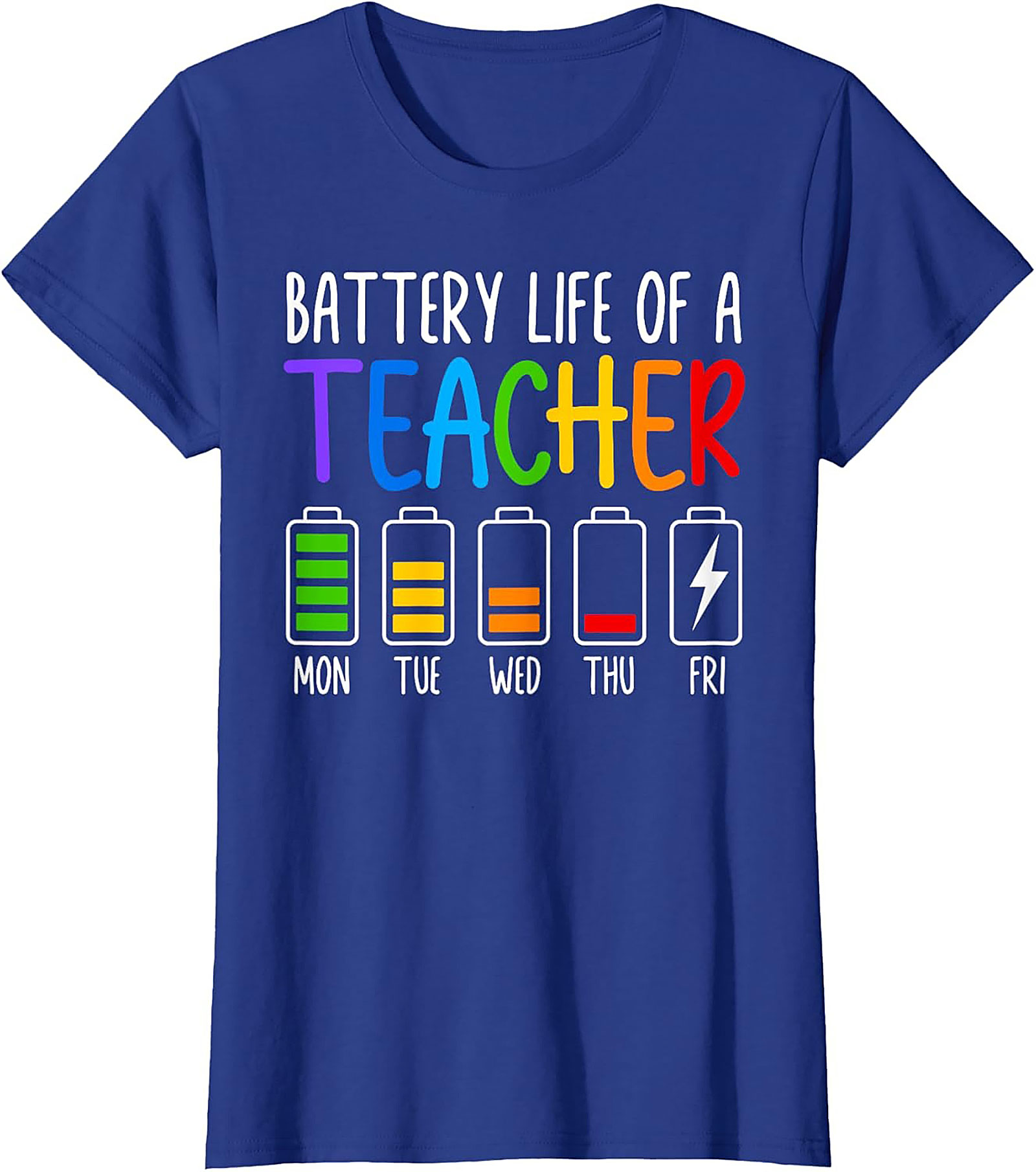 Teacher Battery Life Graphic Tee Funny Teacher Shirt