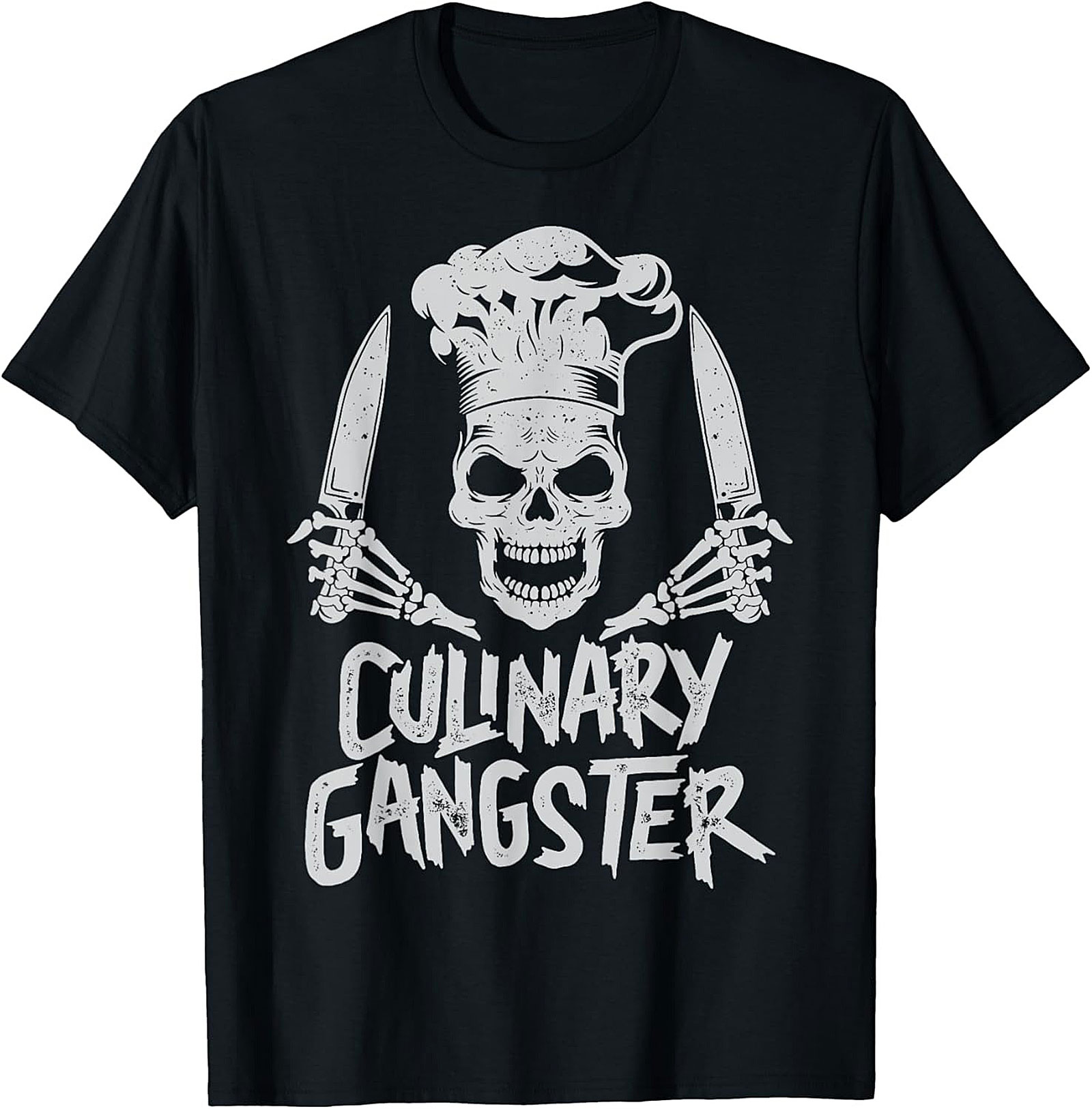 Culinary Gangster T-shirt Chef Skull Funny Cooking Tee