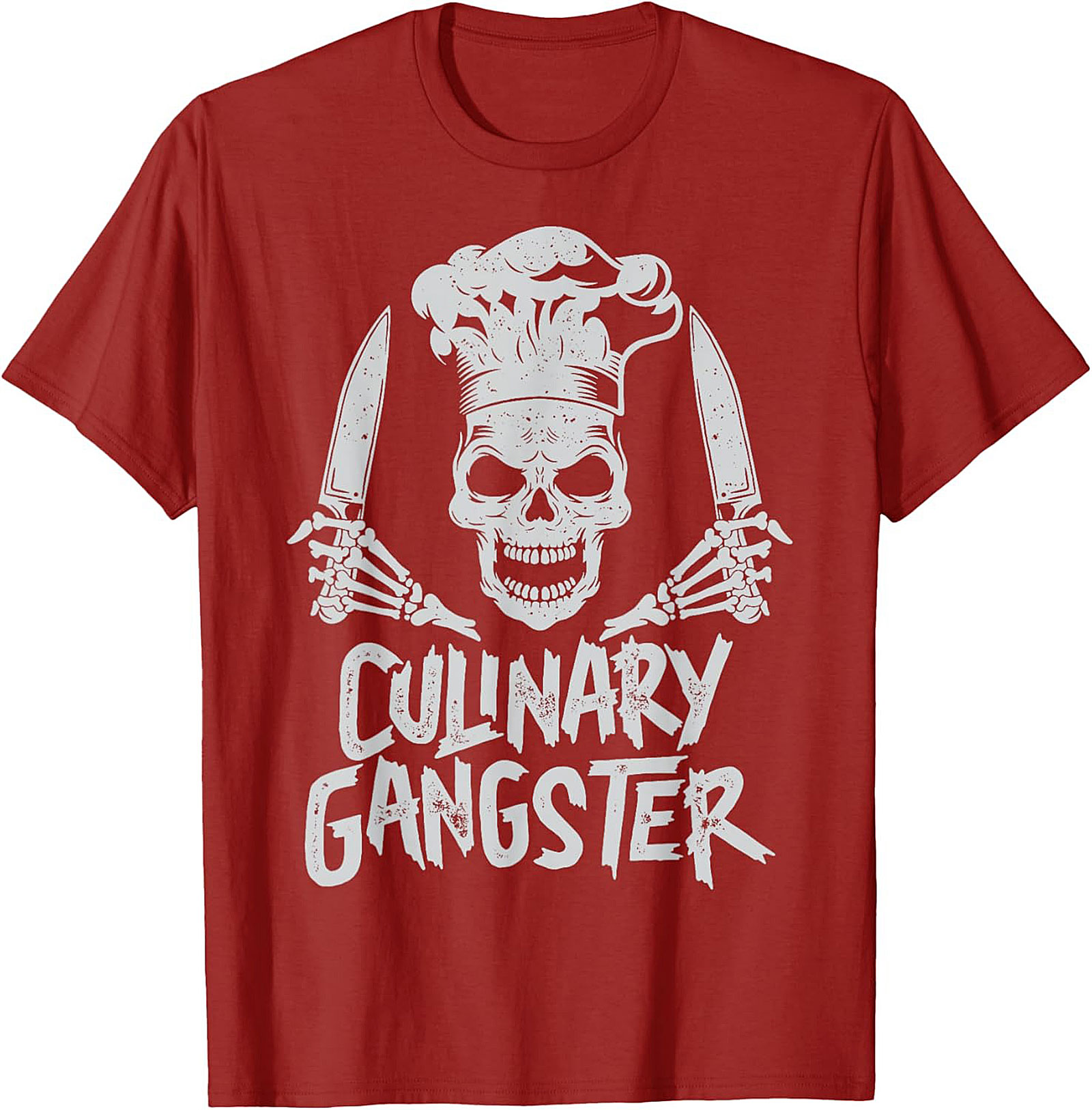 Culinary Gangster T-shirt Chef Skull Funny Cooking Tee
