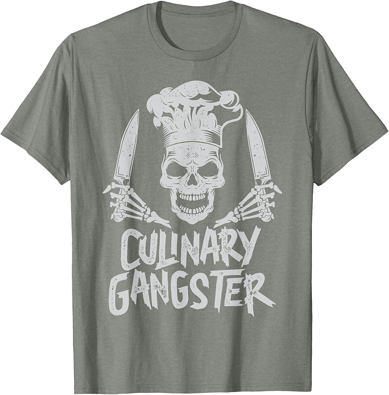 Culinary Gangster T-shirt Chef Skull Funny Cooking Tee