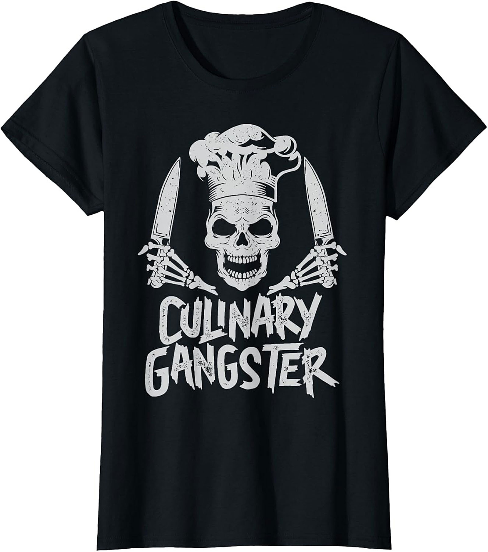 Culinary Gangster T-shirt Chef Skull Funny Cooking Tee