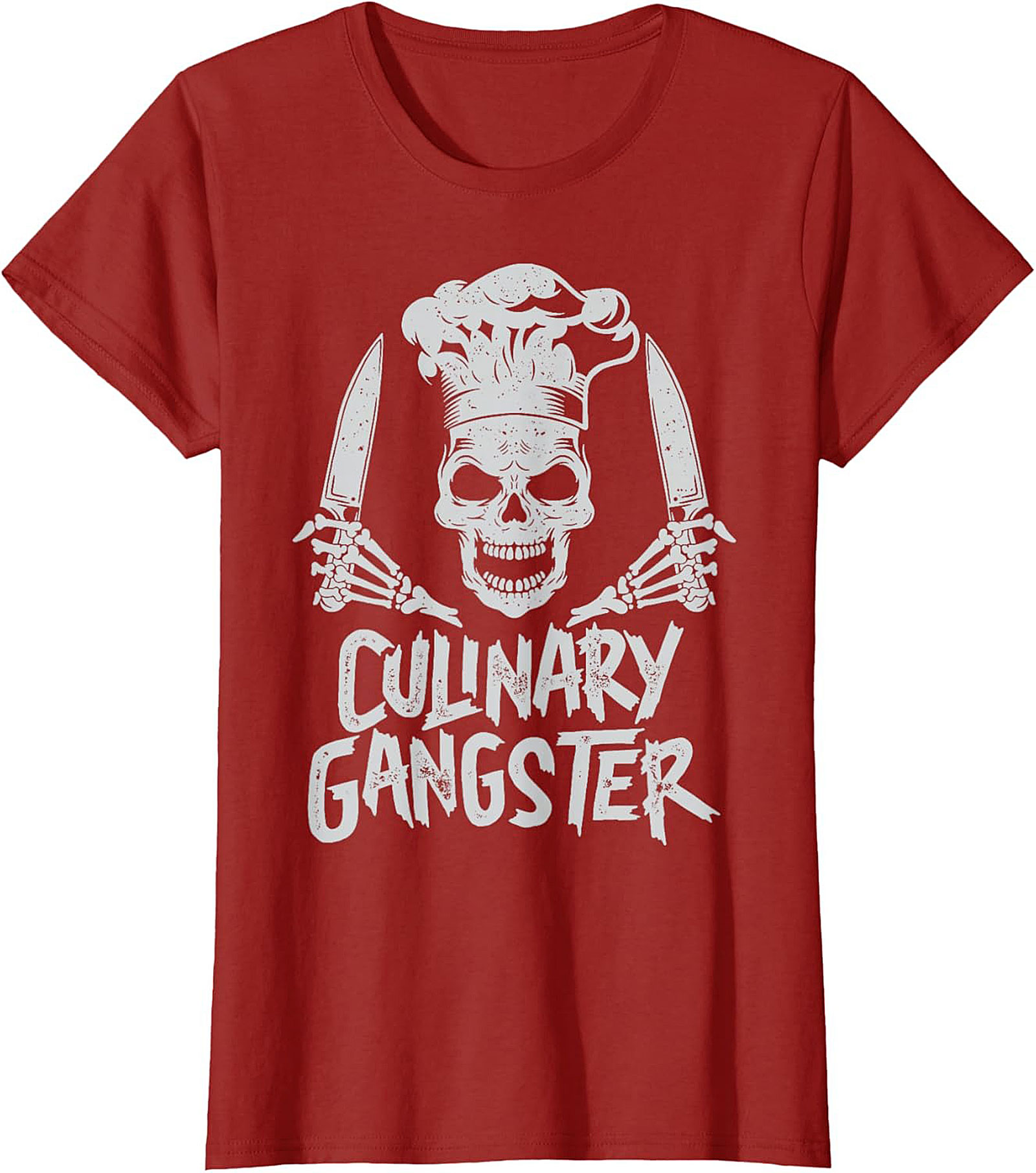 Culinary Gangster T-shirt Chef Skull Funny Cooking Tee
