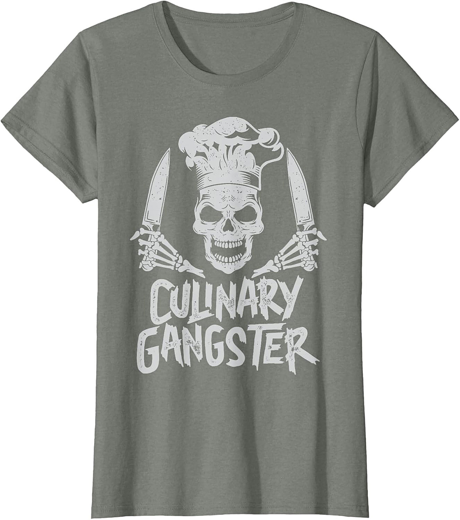 Culinary Gangster T-shirt Chef Skull Funny Cooking Tee
