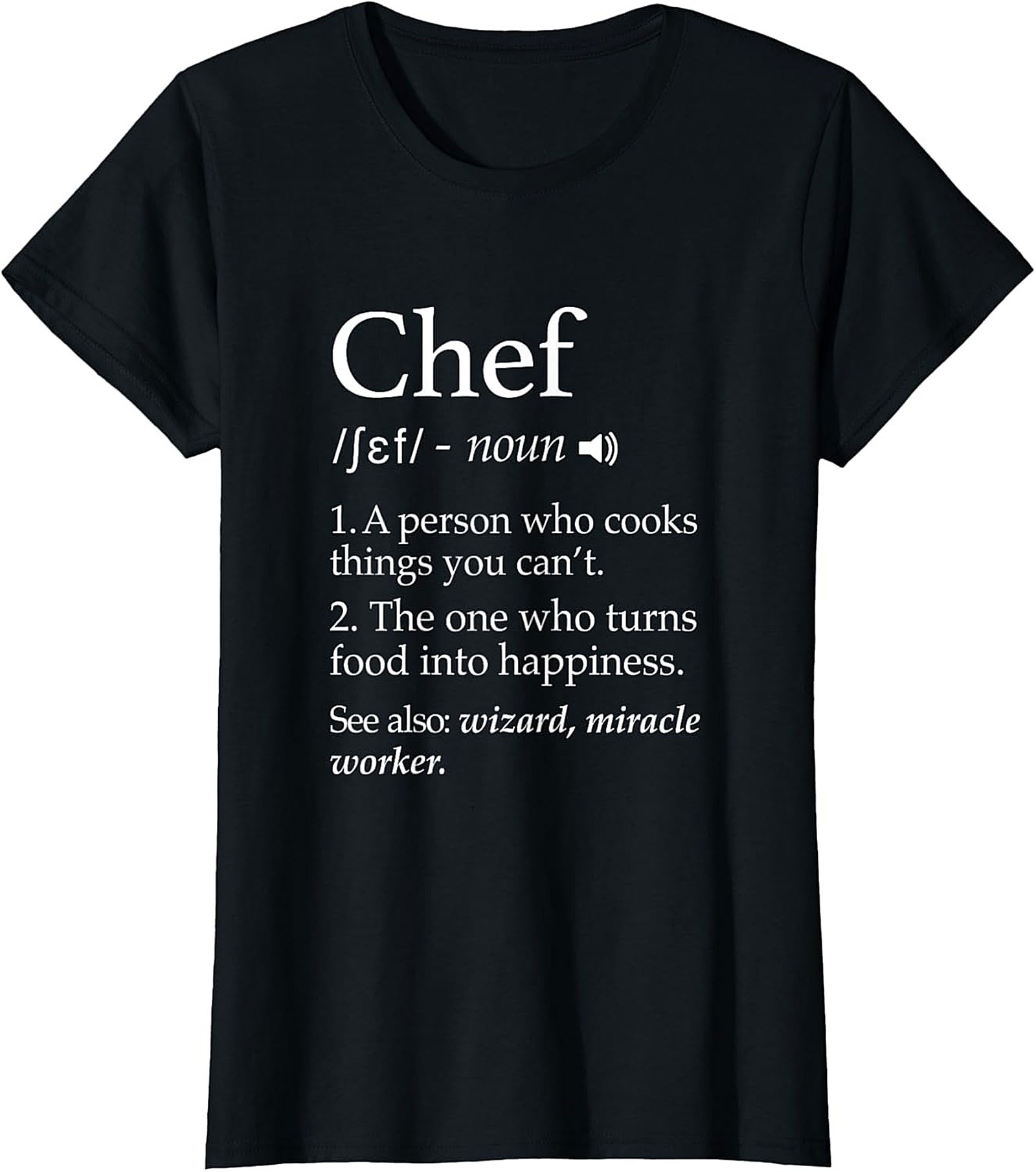 Funny Chef T-shirt Culinary Definition Graphic Tee
