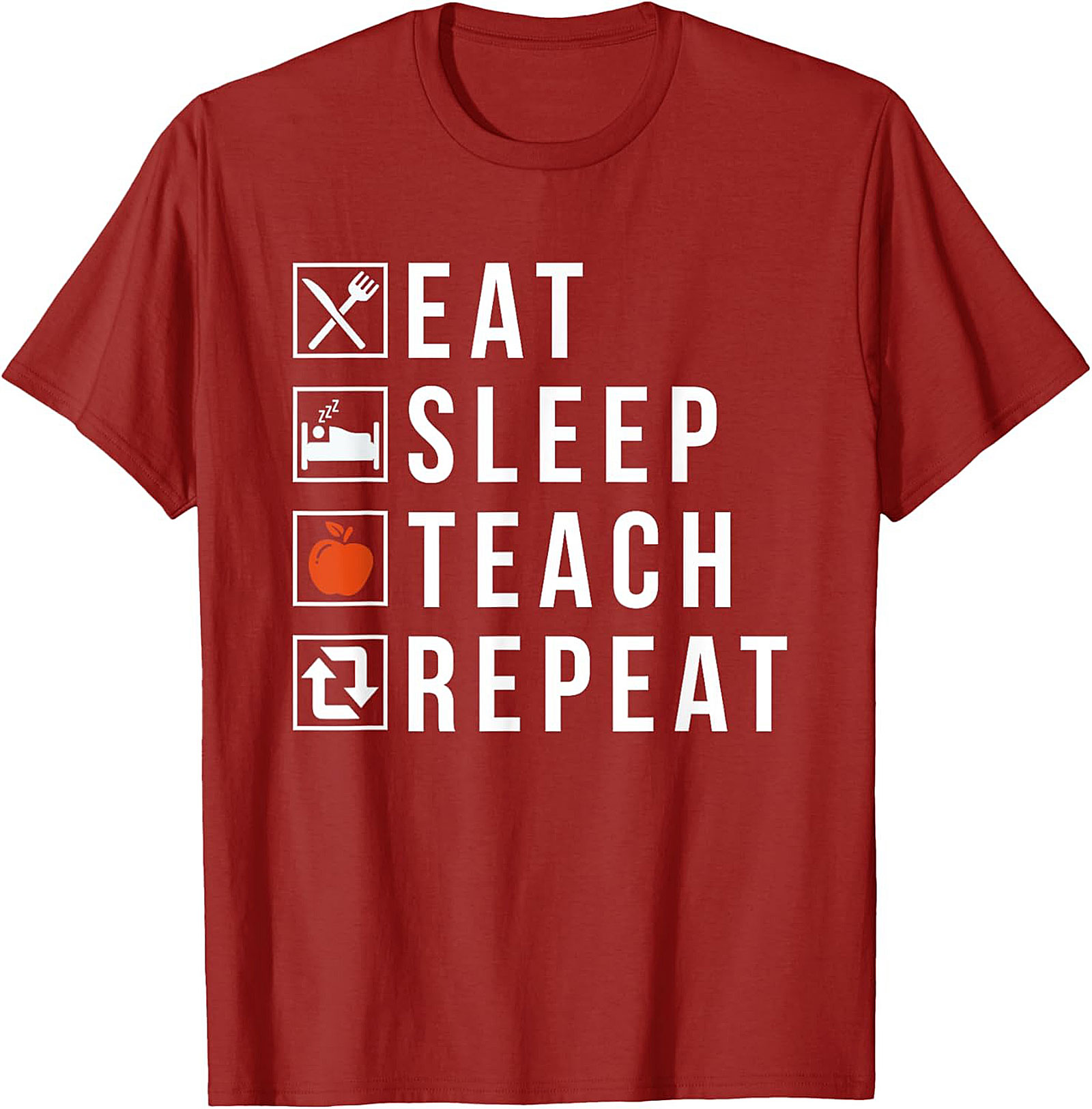  Eat Sleep Teach Repeat Funny Teacher T-Shirt Gift