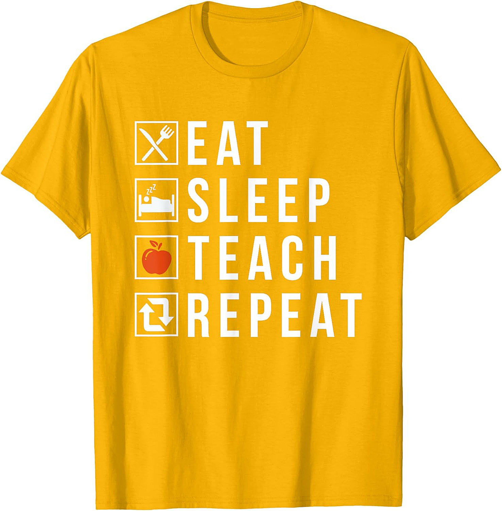  Eat Sleep Teach Repeat Funny Teacher T-Shirt Gift