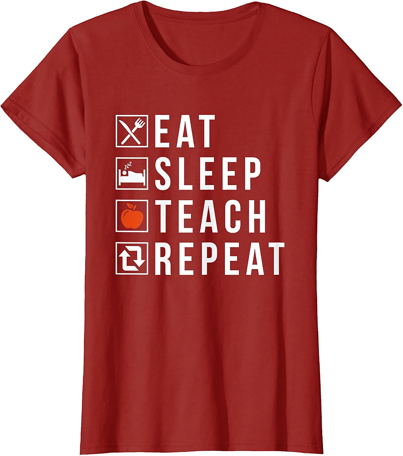  Eat Sleep Teach Repeat Funny Teacher T-Shirt Gift