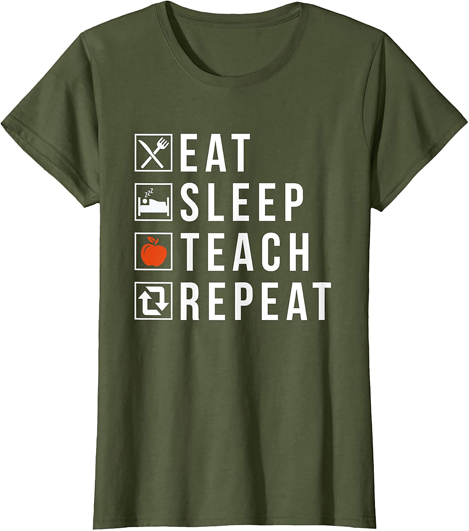  Eat Sleep Teach Repeat Funny Teacher T-Shirt Gift