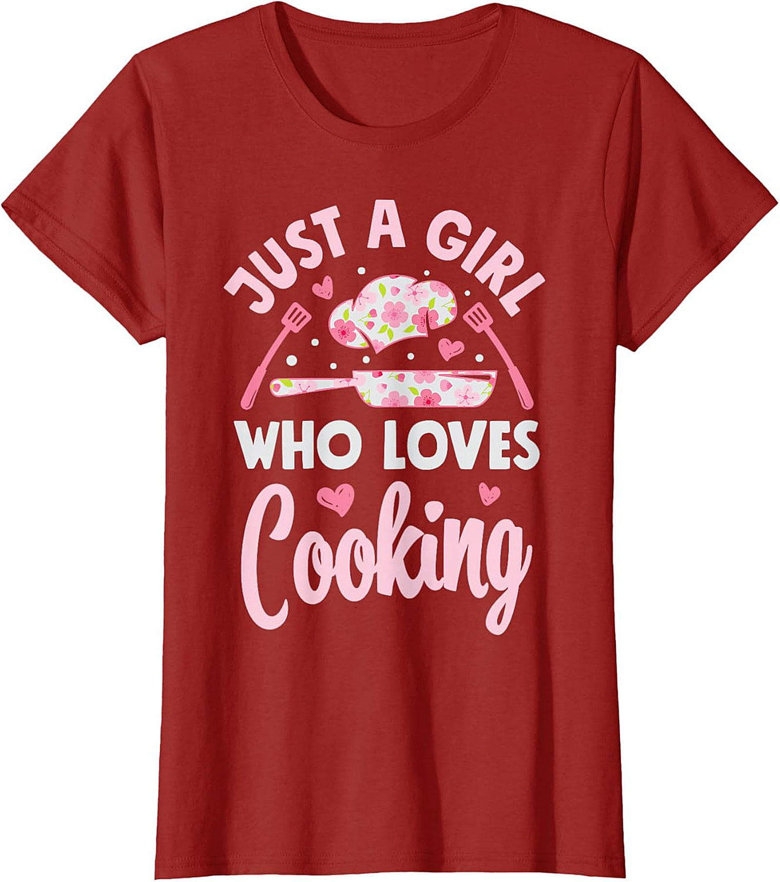 Just A Girl Who Loves Cooking T-Shirt Cute Culinary Gift