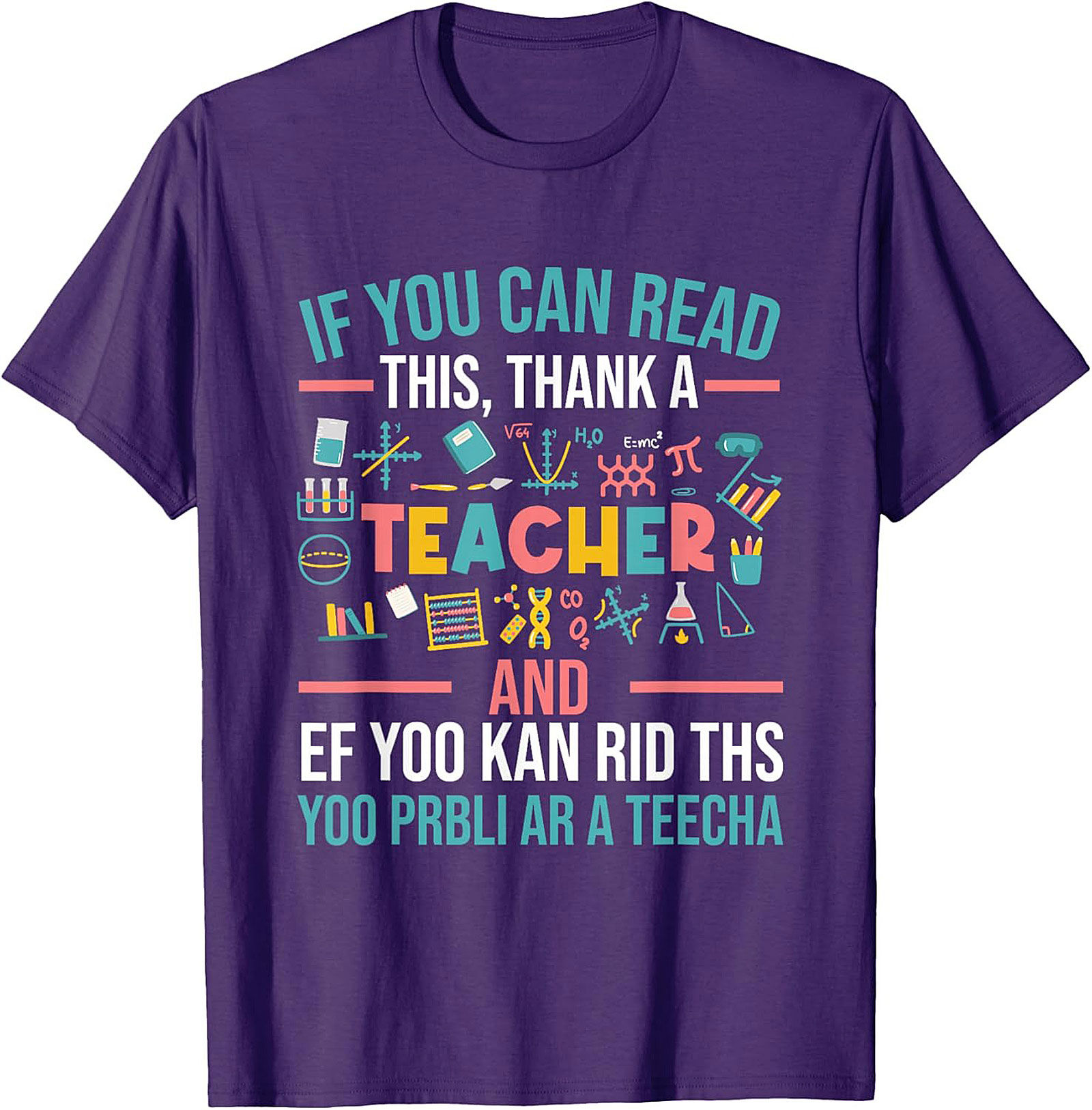 Funny Teacher Graphic Tee Thank A Teacher Shirt