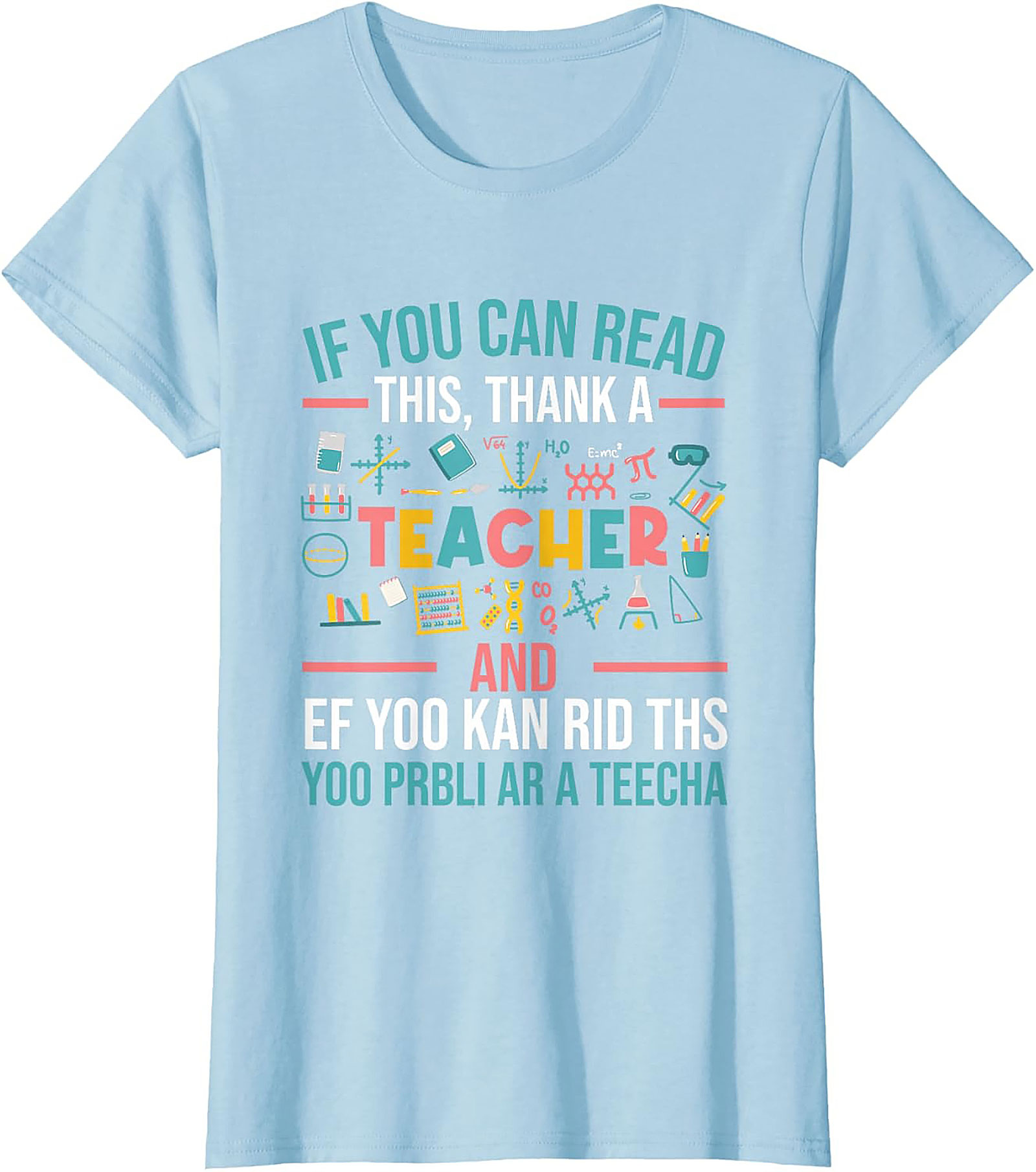 Funny Teacher Graphic Tee Thank A Teacher Shirt