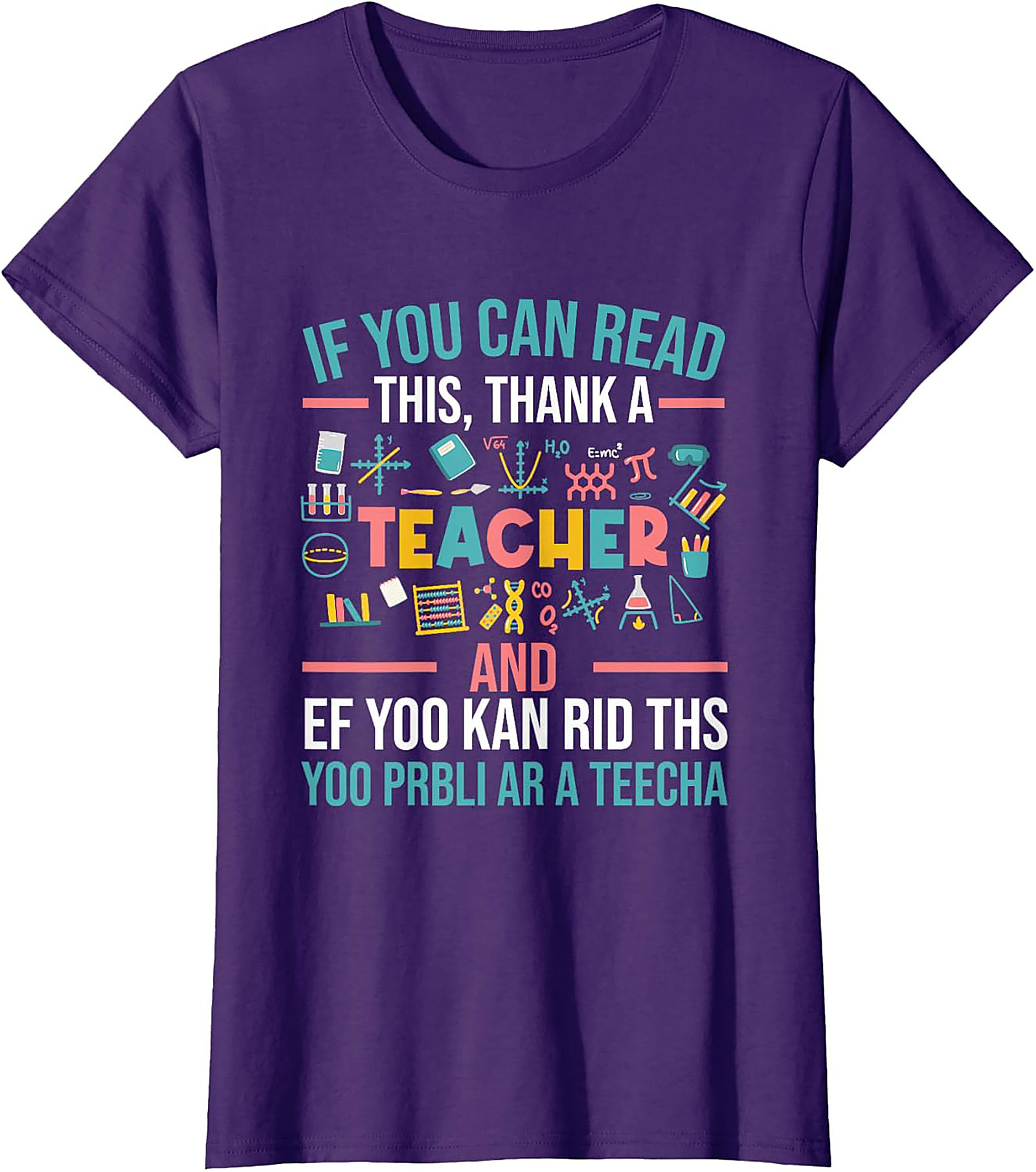 Funny Teacher Graphic Tee Thank A Teacher Shirt