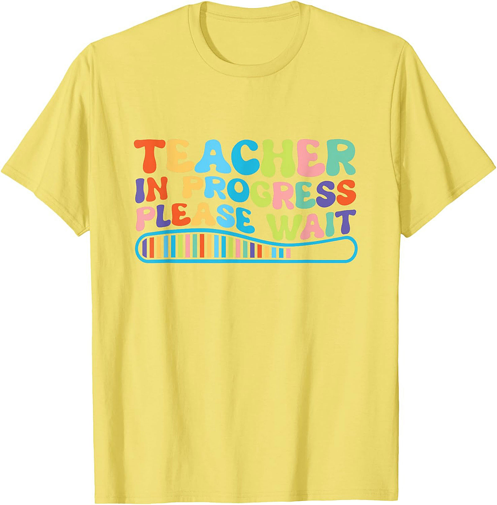Funny Teacher In Progress T-shirt Groovy Graphic Tee