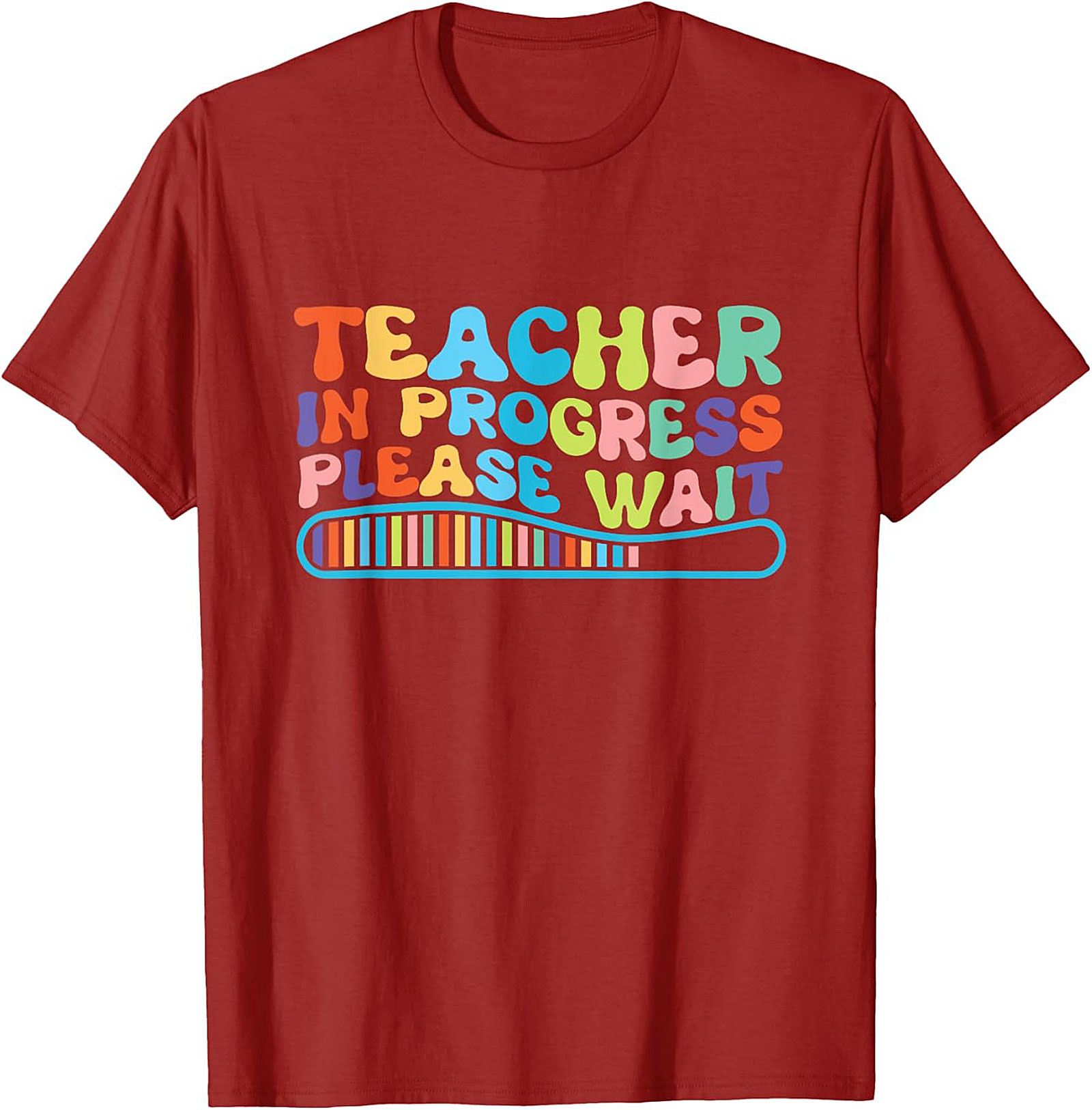 Funny Teacher In Progress T-shirt Groovy Graphic Tee