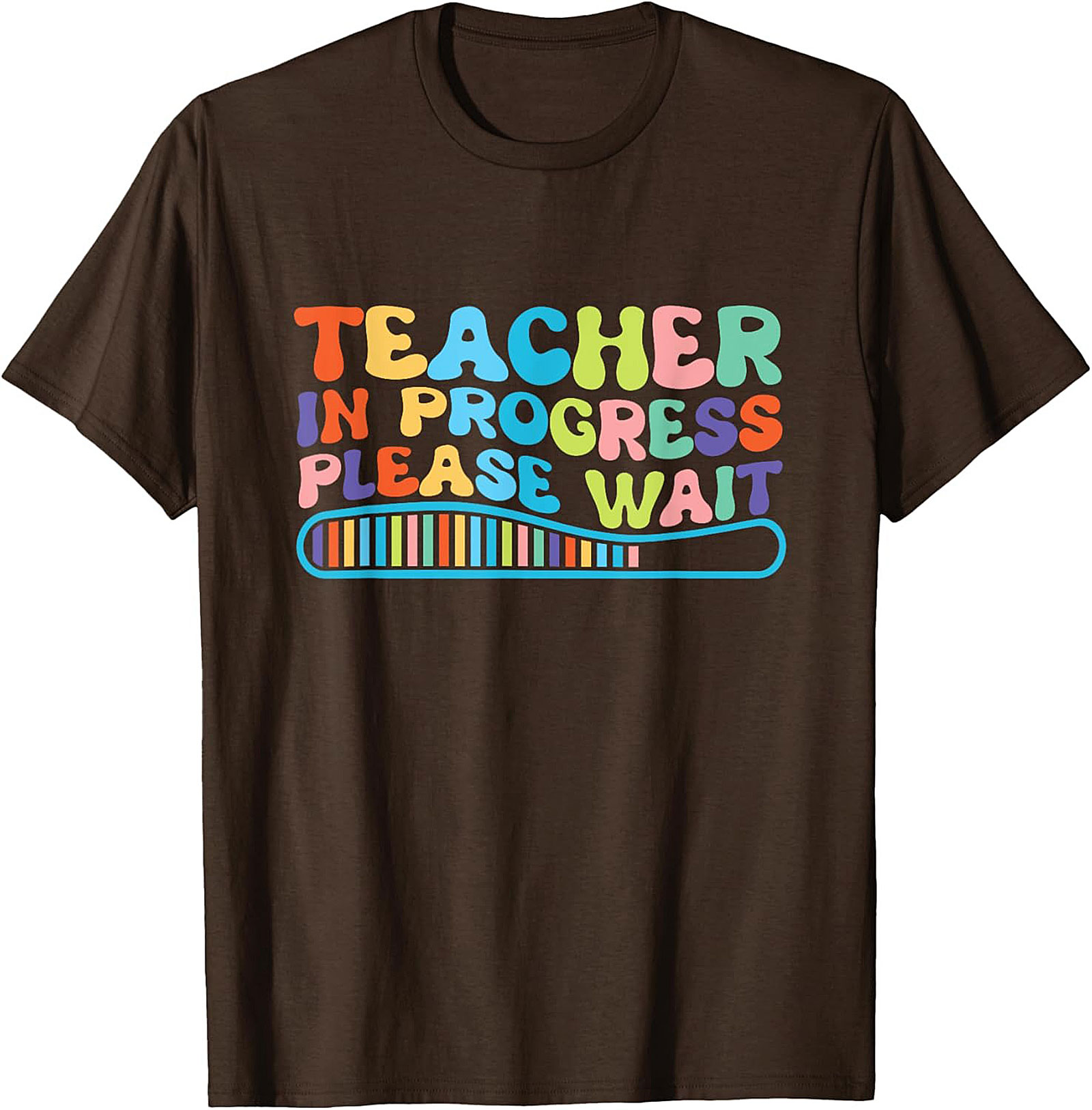 Funny Teacher In Progress T-shirt Groovy Graphic Tee