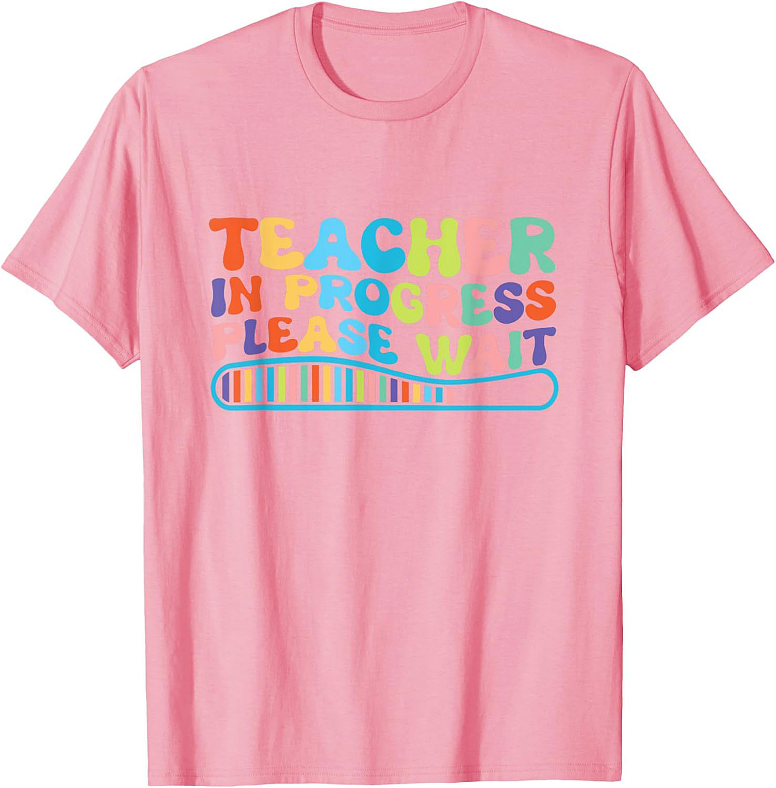 Funny Teacher In Progress T-shirt Groovy Graphic Tee