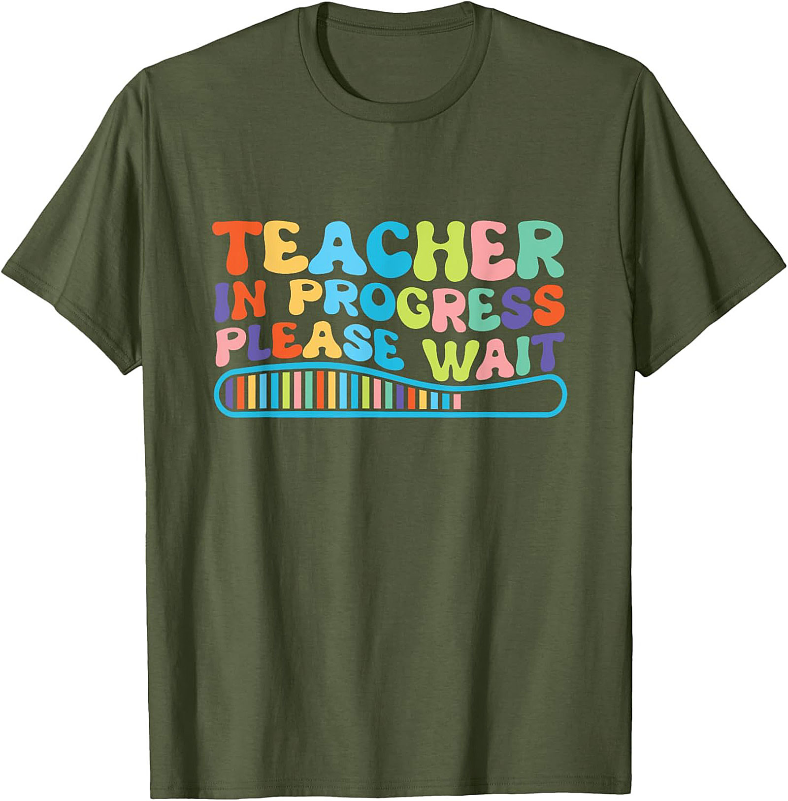 Funny Teacher In Progress T-shirt Groovy Graphic Tee