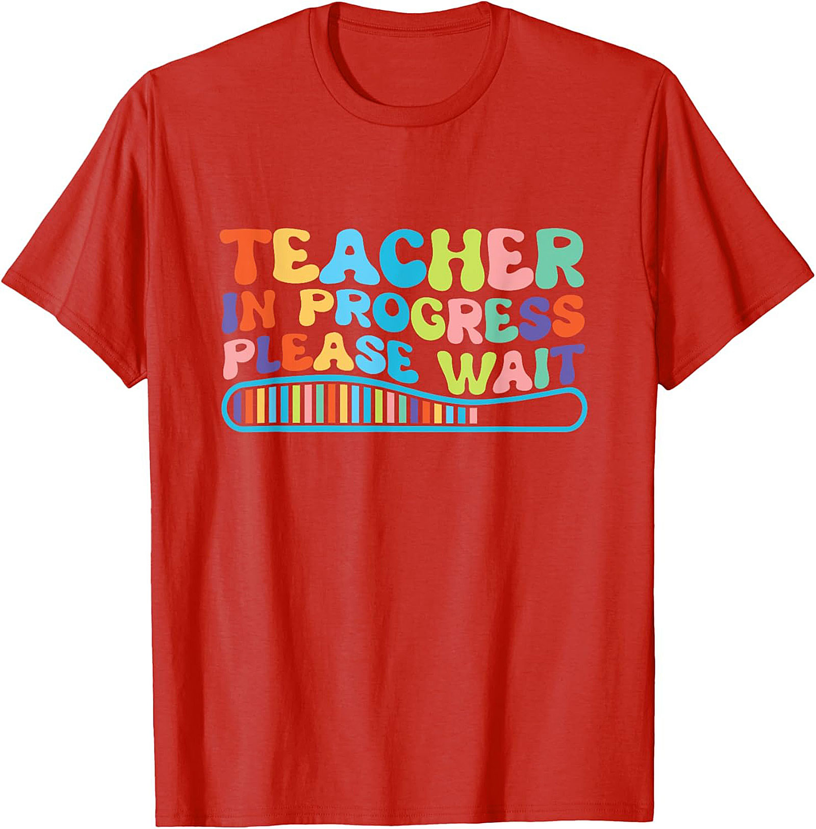 Funny Teacher In Progress T-shirt Groovy Graphic Tee