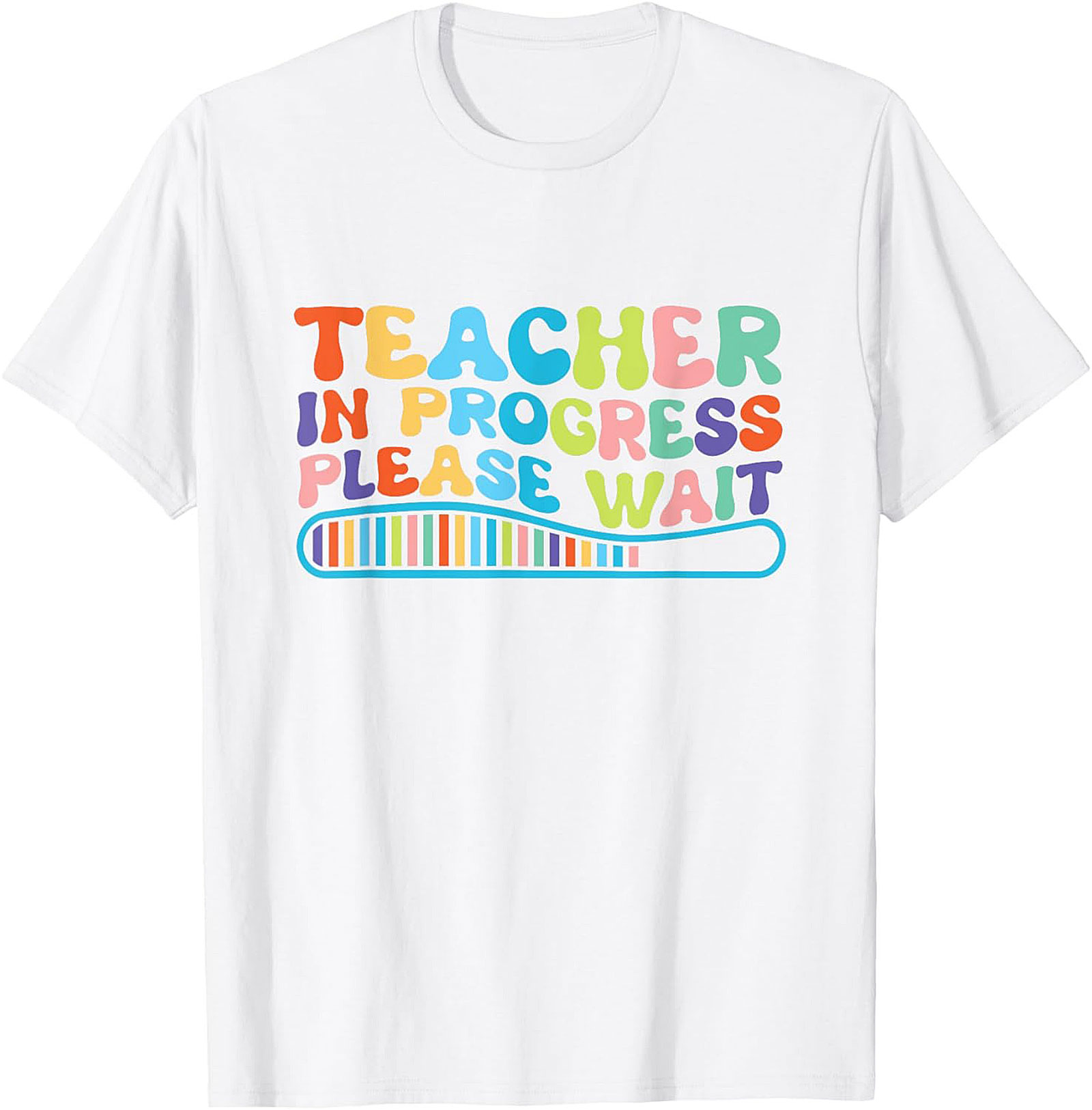 Funny Teacher In Progress T-shirt Groovy Graphic Tee