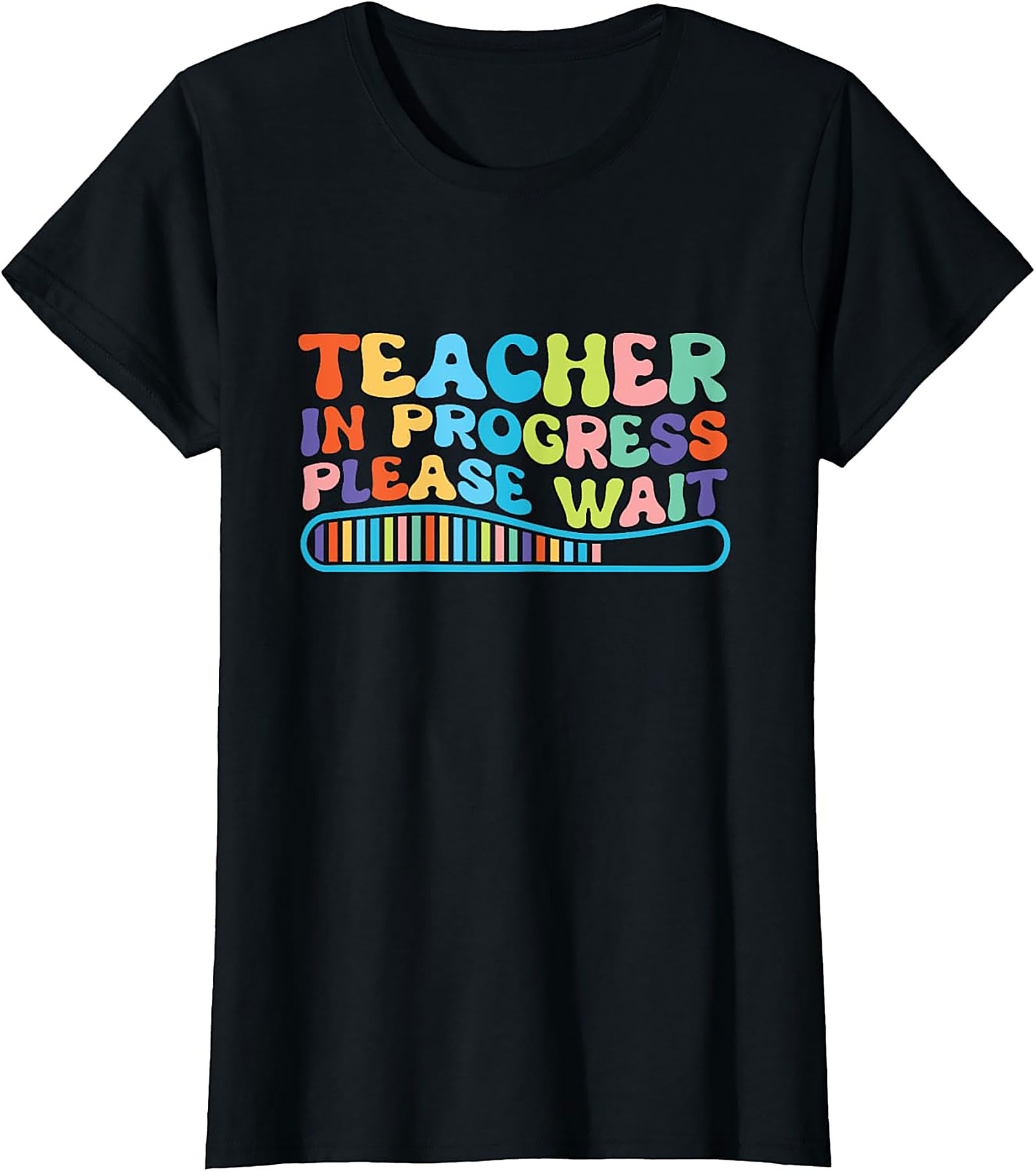 Funny Teacher In Progress T-shirt Groovy Graphic Tee