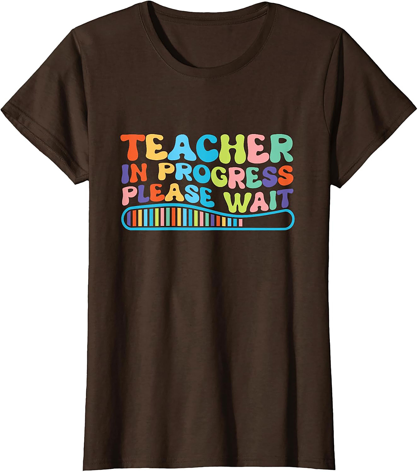 Funny Teacher In Progress T-shirt Groovy Graphic Tee