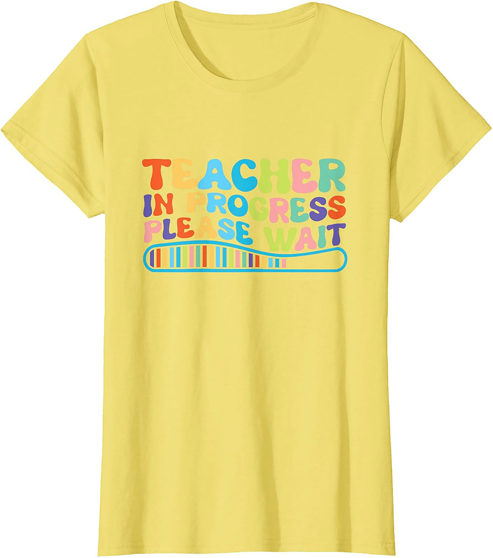 Funny Teacher In Progress T-shirt Groovy Graphic Tee
