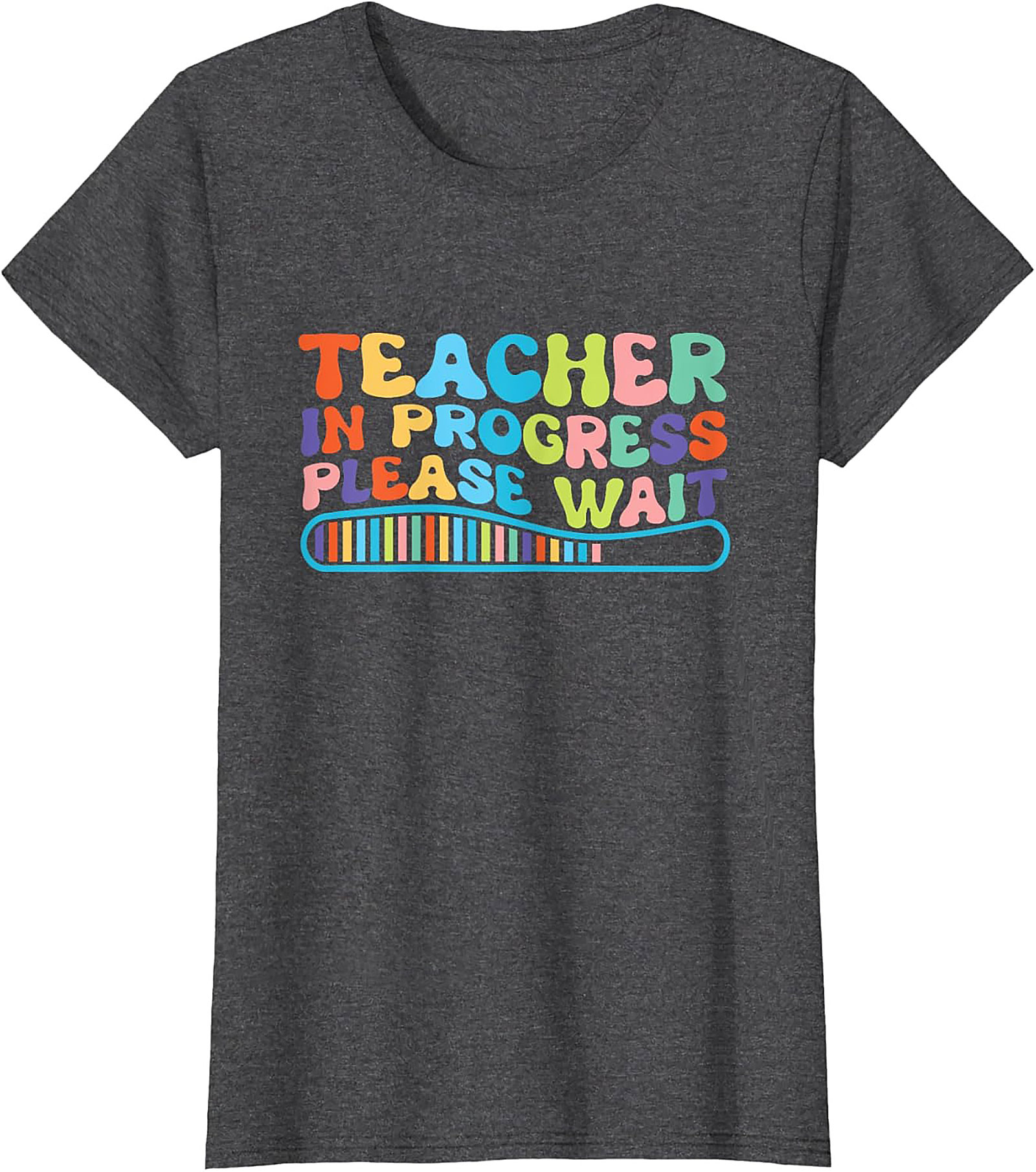 Funny Teacher In Progress T-shirt Groovy Graphic Tee