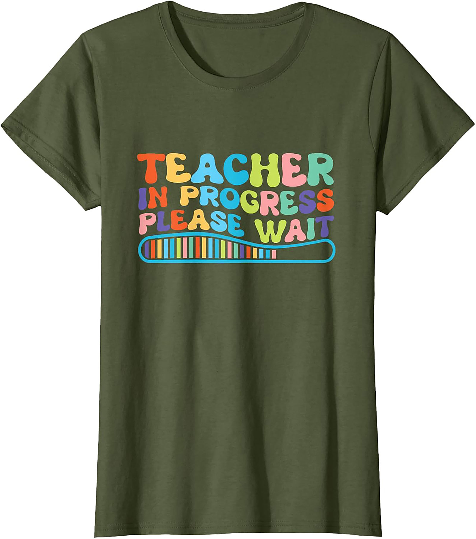Funny Teacher In Progress T-shirt Groovy Graphic Tee