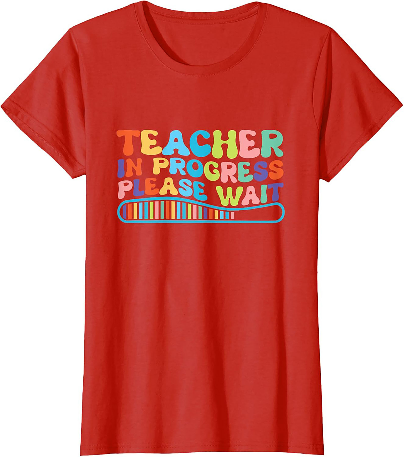 Funny Teacher In Progress T-shirt Groovy Graphic Tee