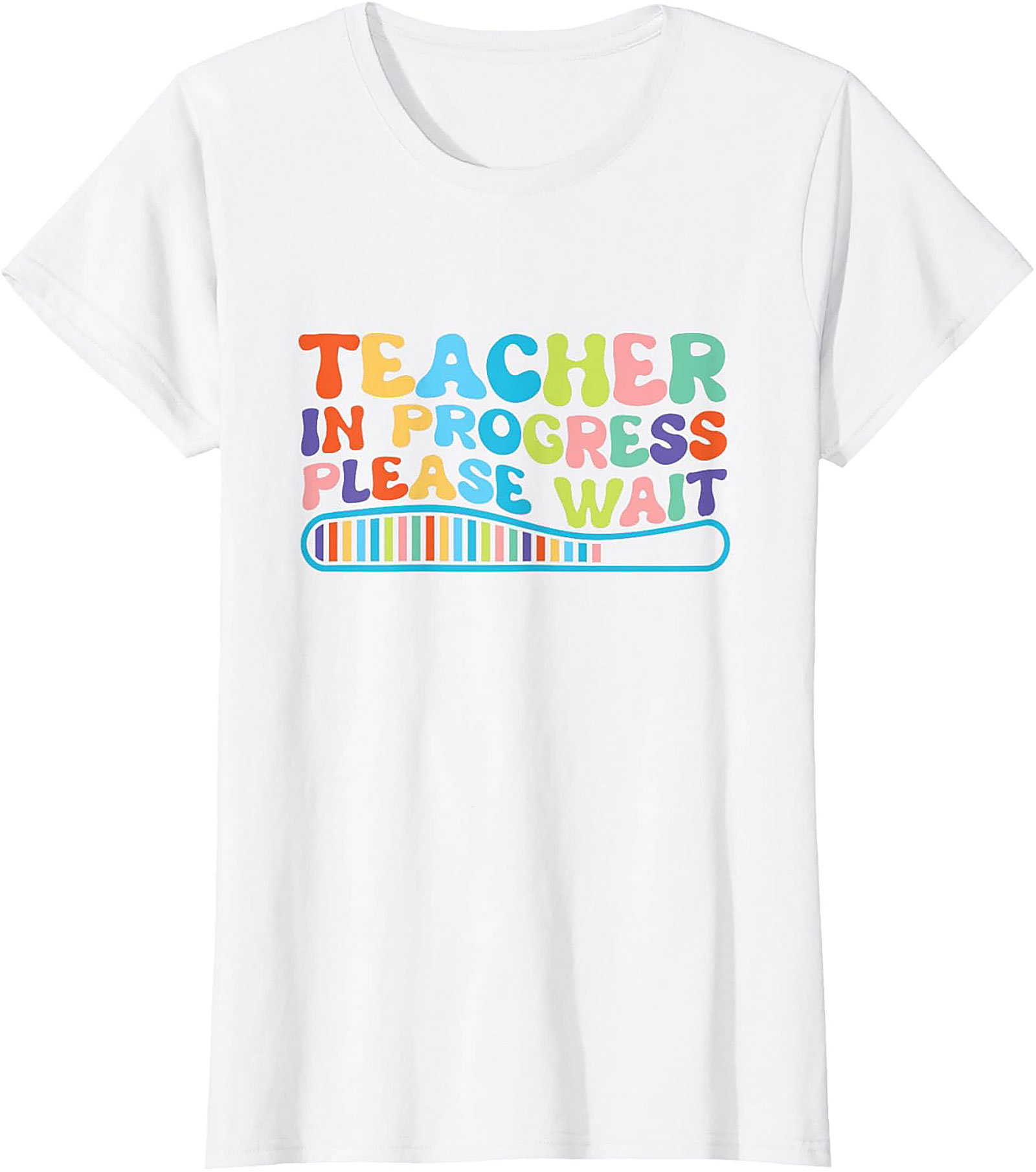 Funny Teacher In Progress T-shirt Groovy Graphic Tee