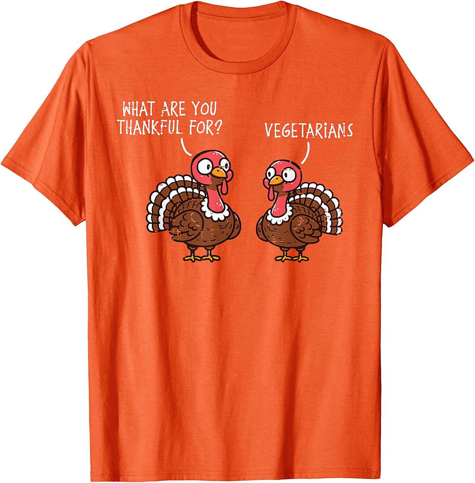 Funny Thanksgiving Turkey T-Shirt | Thankful For Vegetarians Tee