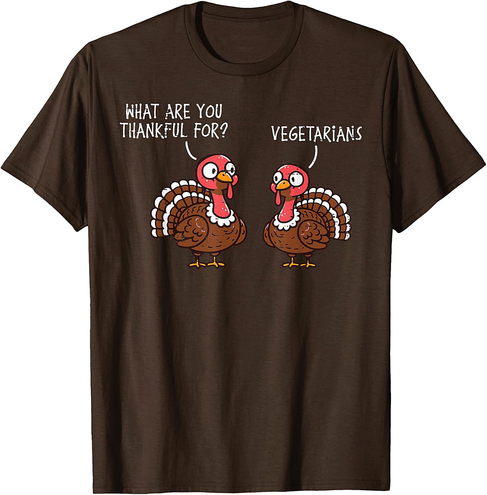 Funny Thanksgiving Turkey T-Shirt | Thankful For Vegetarians Tee