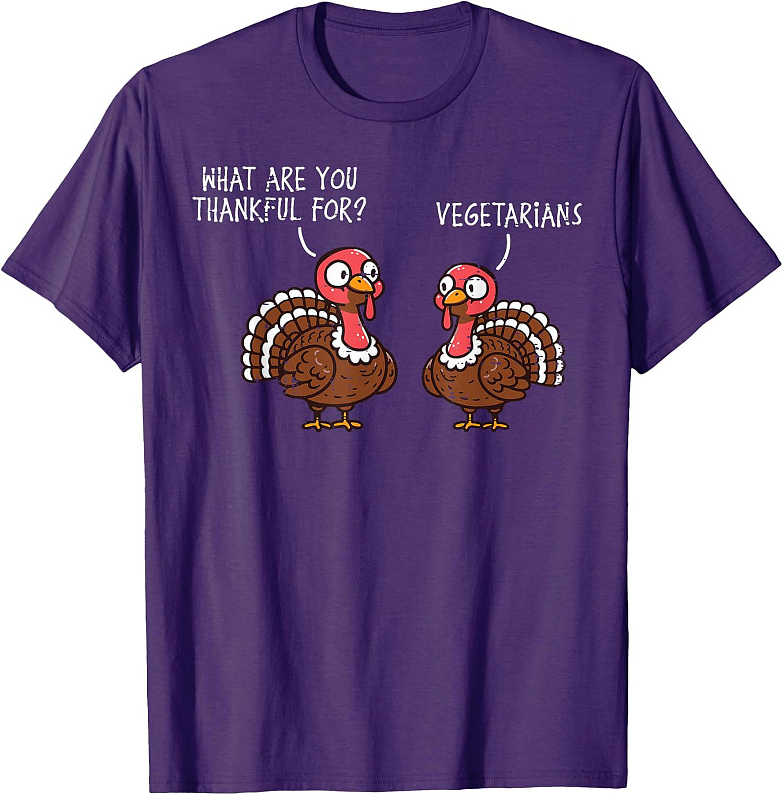 Funny Thanksgiving Turkey T-Shirt | Thankful For Vegetarians Tee