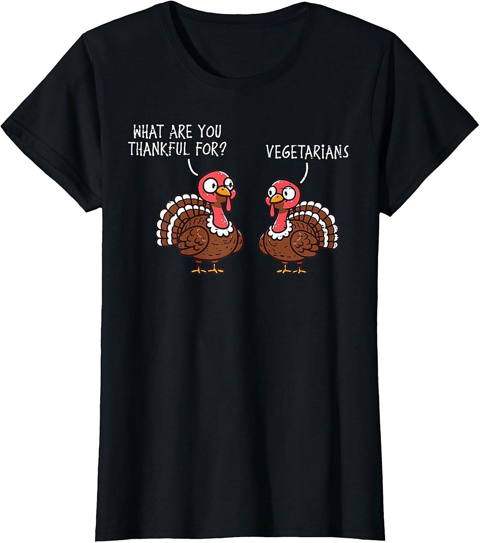 Funny Thanksgiving Turkey T-Shirt | Thankful For Vegetarians Tee