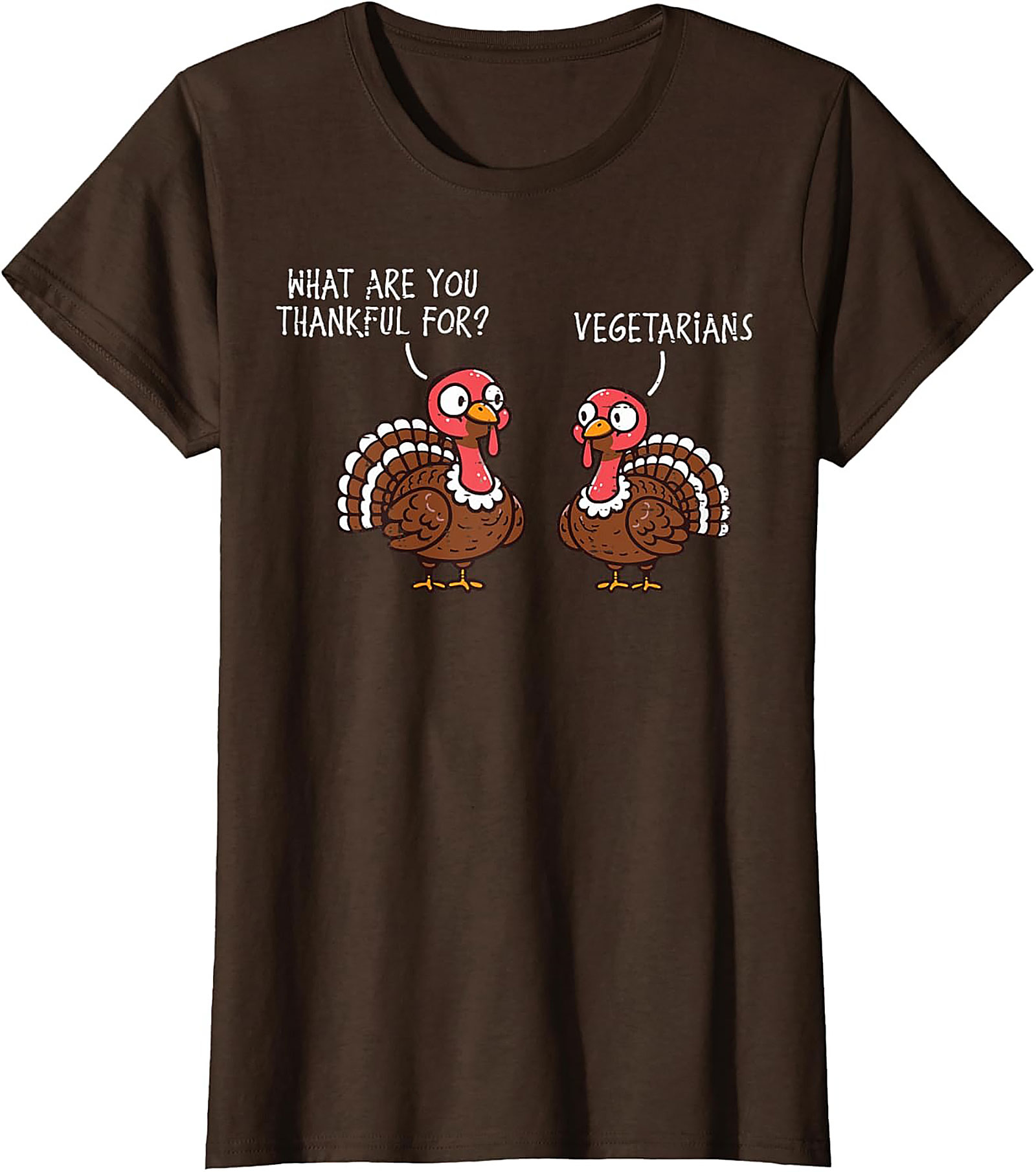 Funny Thanksgiving Turkey T-Shirt | Thankful For Vegetarians Tee