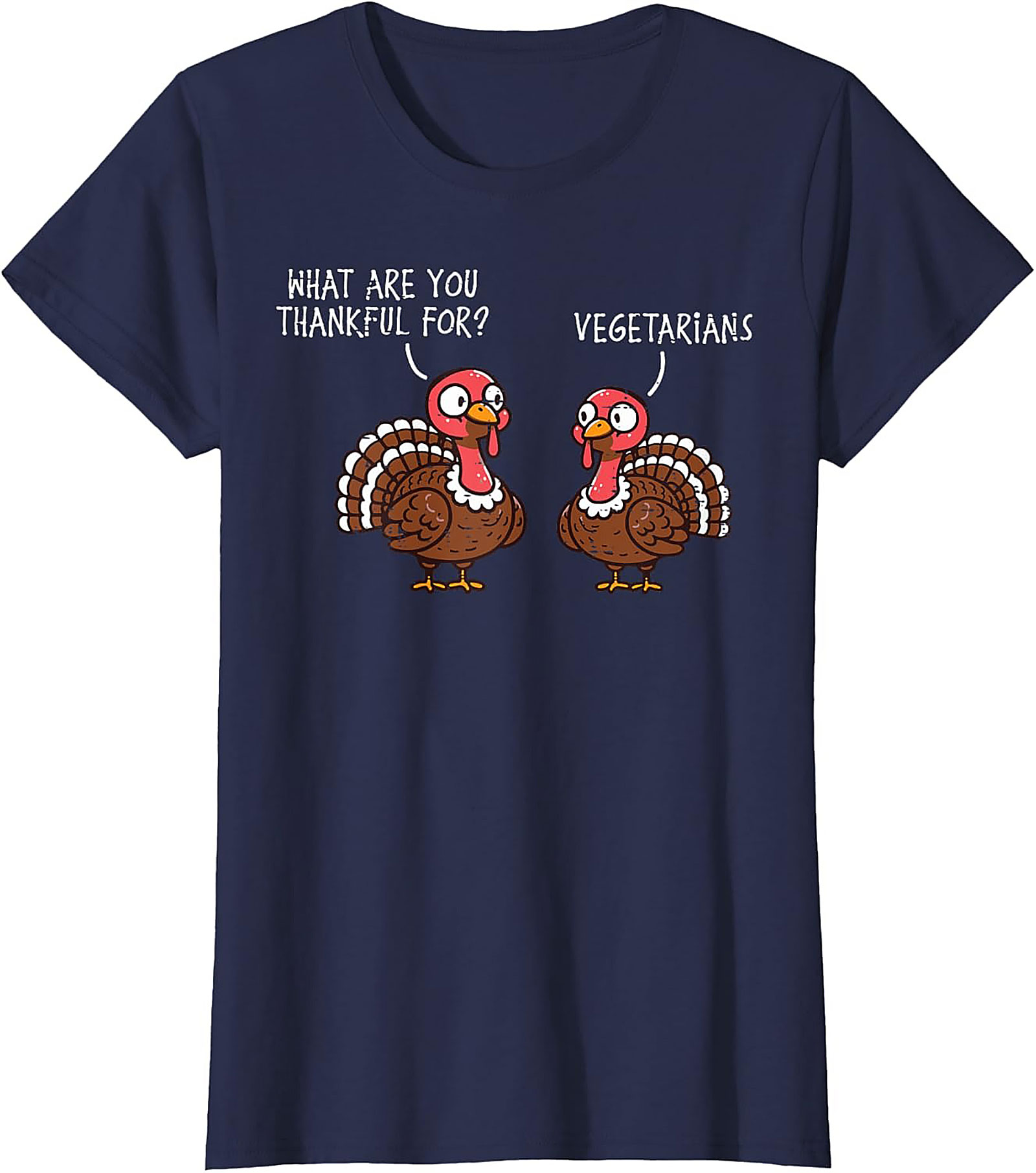 Funny Thanksgiving Turkey T-Shirt | Thankful For Vegetarians Tee