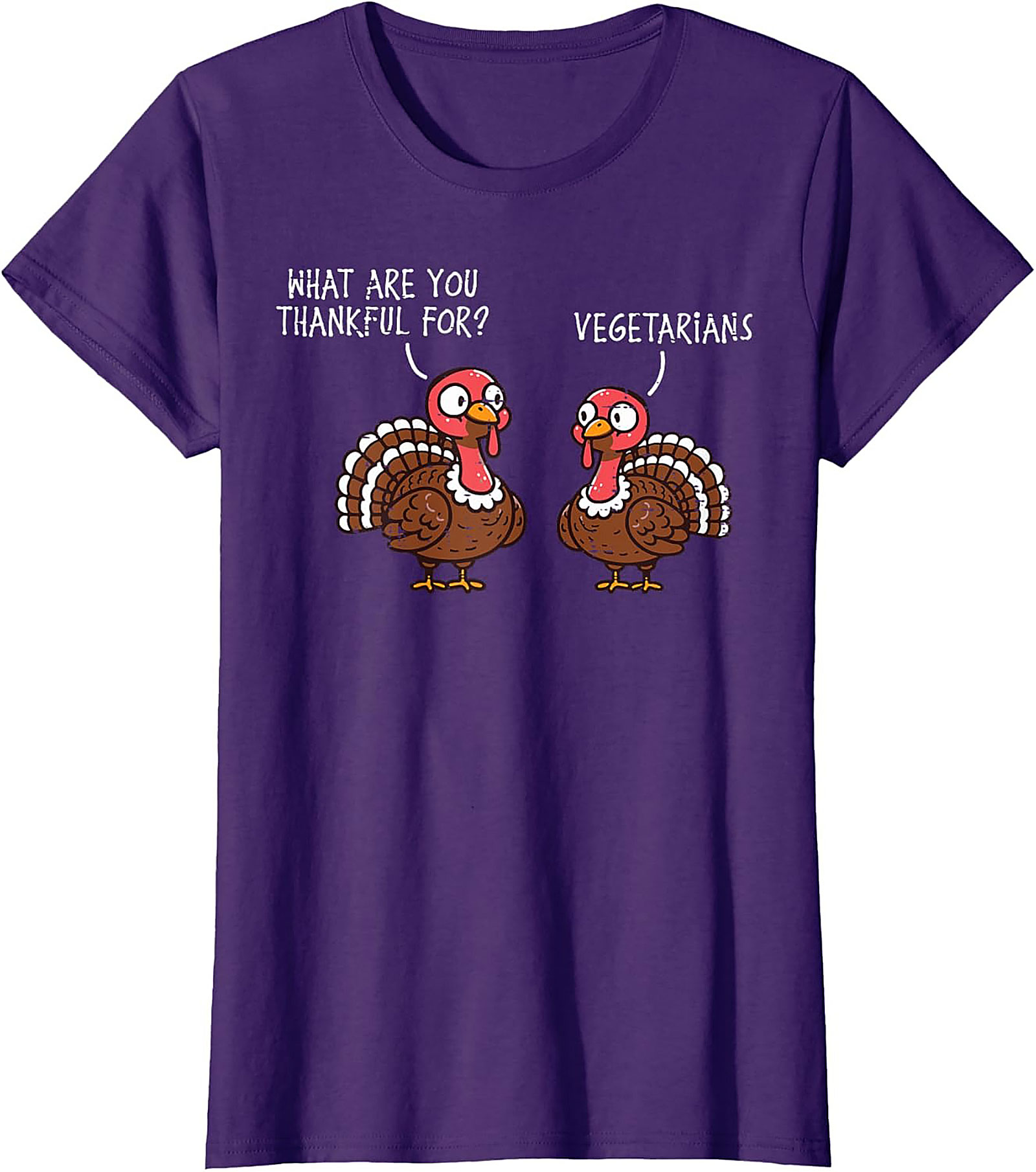 Funny Thanksgiving Turkey T-Shirt | Thankful For Vegetarians Tee