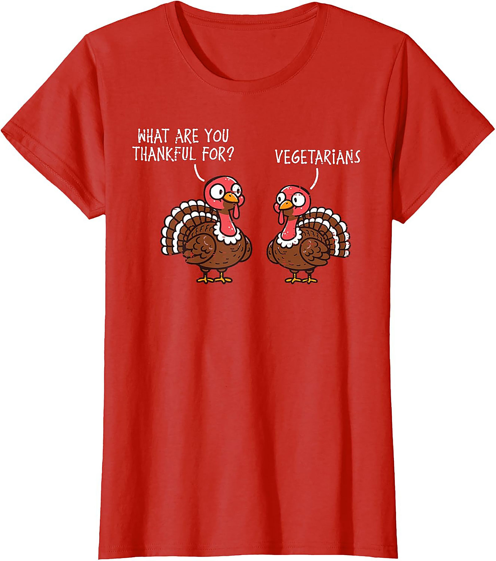 Funny Thanksgiving Turkey T-Shirt | Thankful For Vegetarians Tee