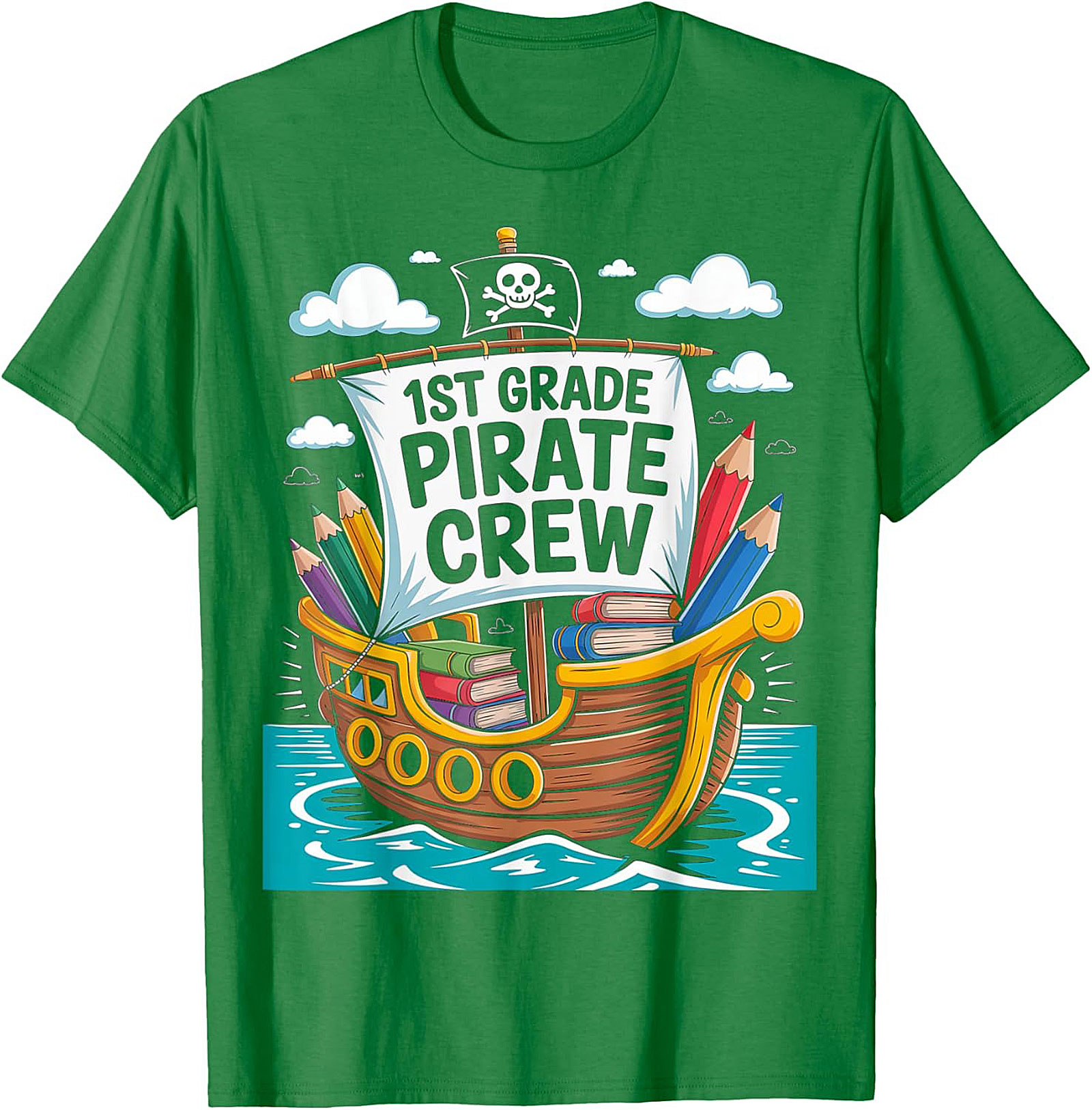 1st Grade Pirate Crew T-shirt | Back to School Teacher Tee