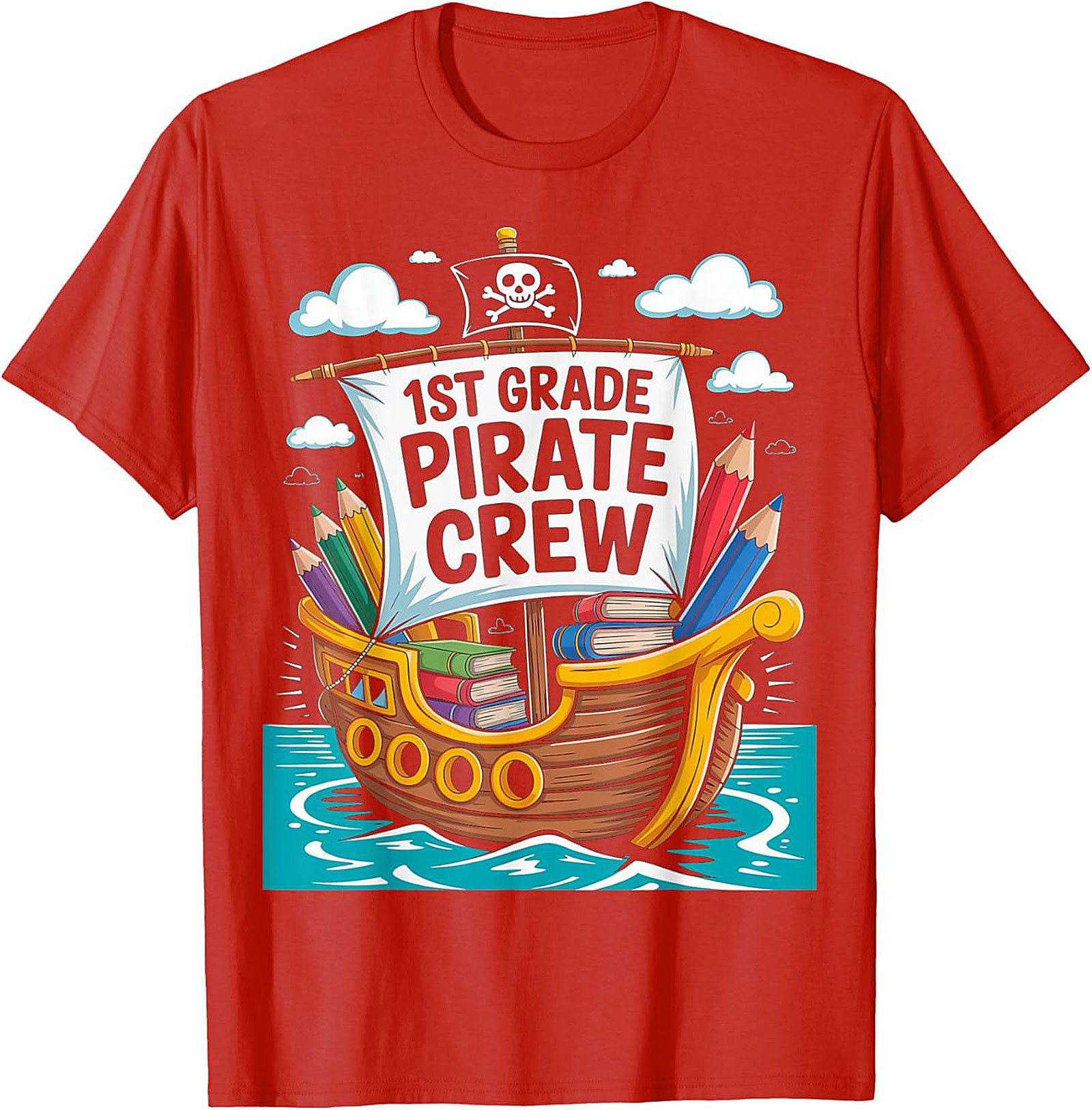 1st Grade Pirate Crew T-shirt | Back to School Teacher Tee