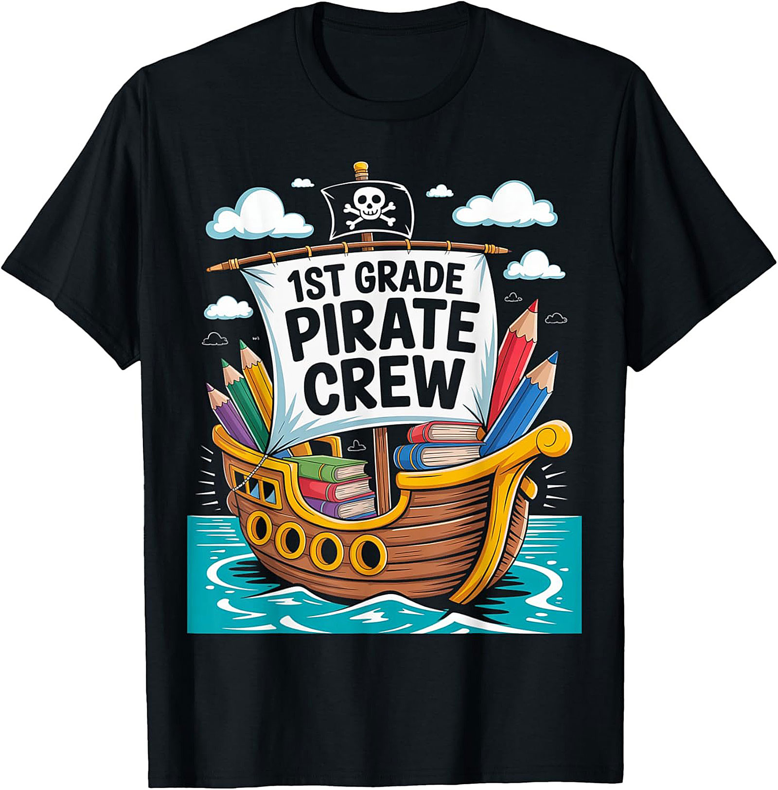 1st Grade Pirate Crew T-shirt | Back to School Teacher Tee