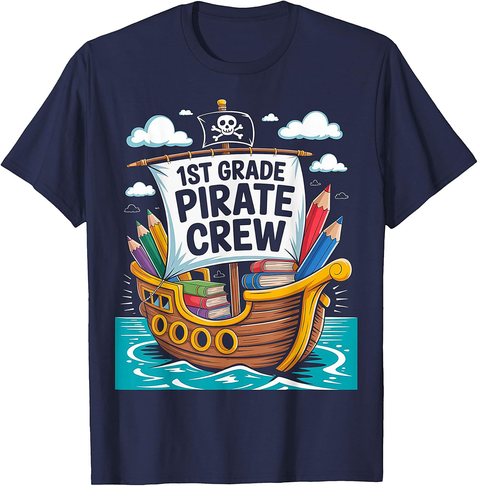 1st Grade Pirate Crew T-shirt | Back to School Teacher Tee