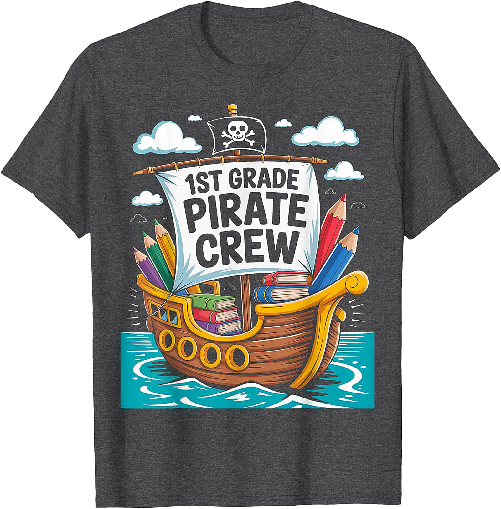 1st Grade Pirate Crew T-shirt | Back to School Teacher Tee