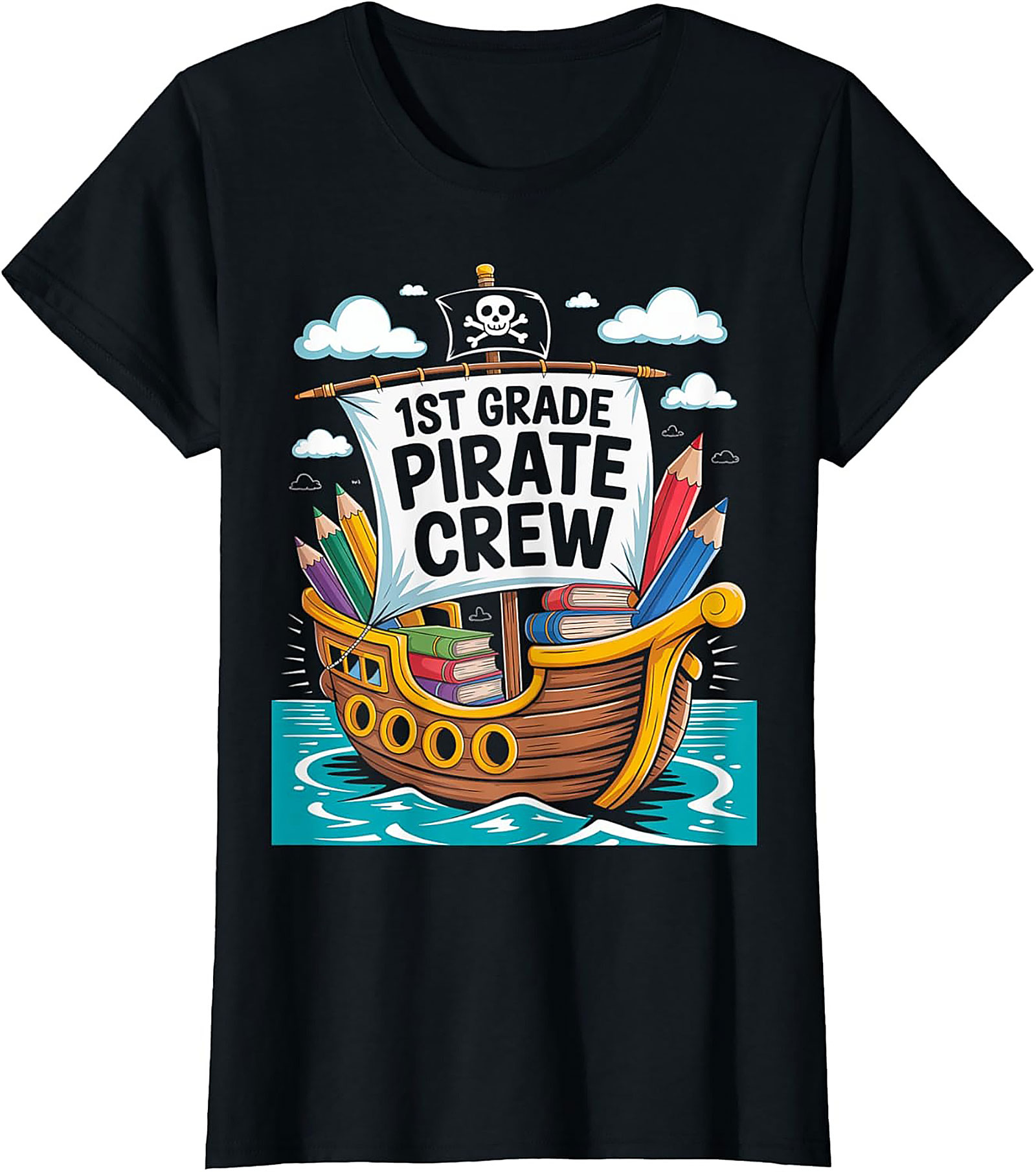 1st Grade Pirate Crew T-shirt | Back to School Teacher Tee