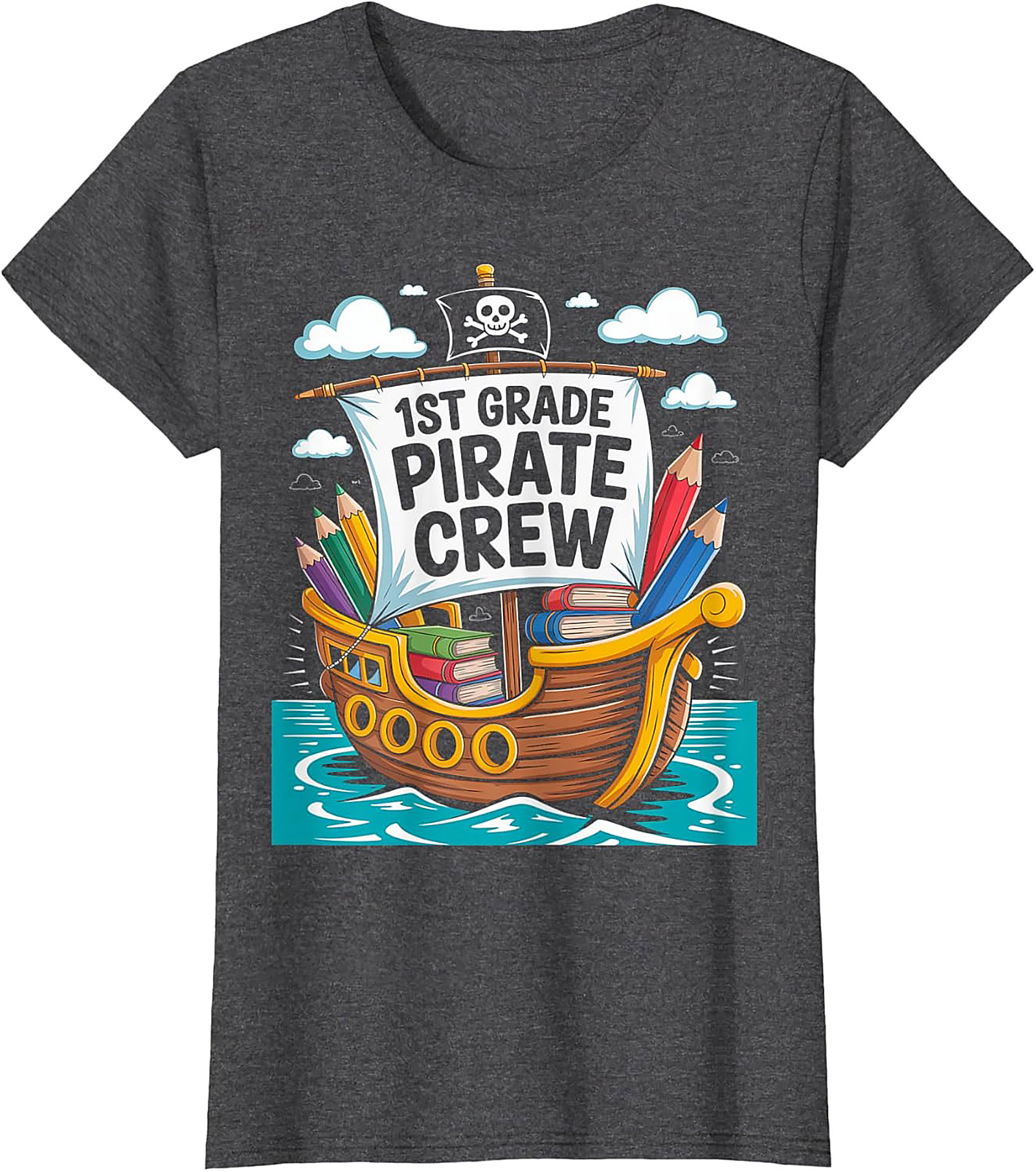 1st Grade Pirate Crew T-shirt | Back to School Teacher Tee